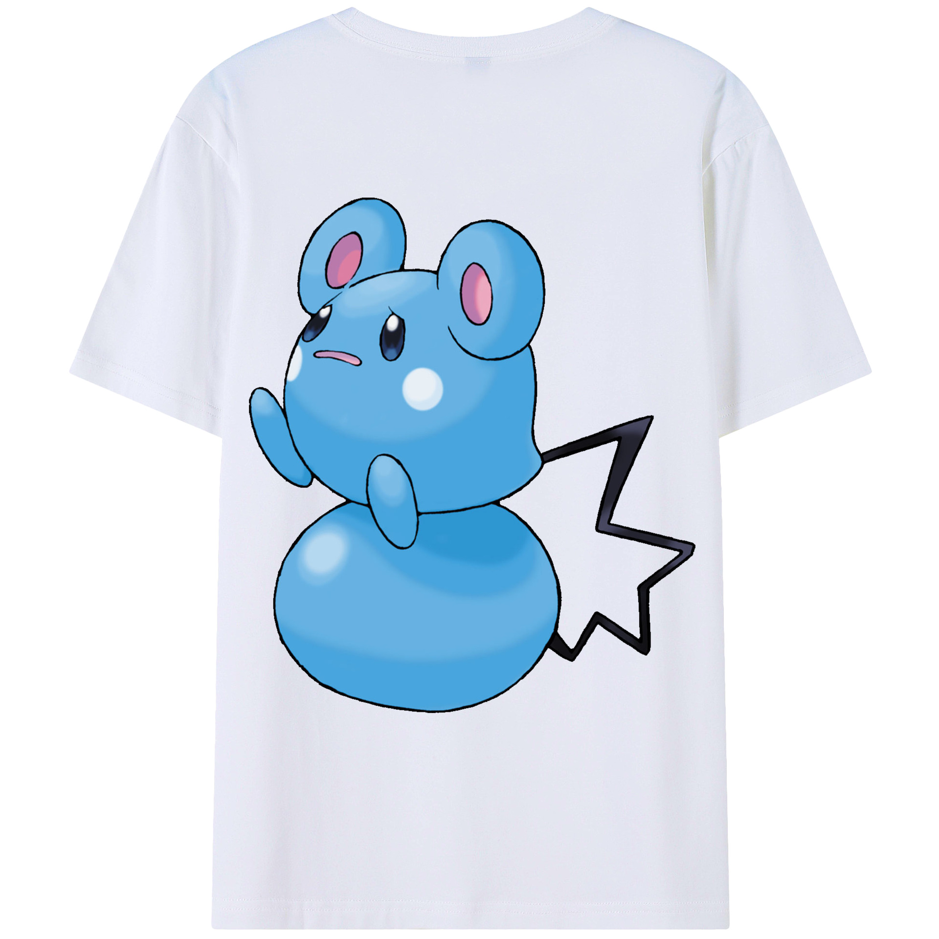 （画像用） ポケットモンスター Pokémon 綿100％ メンズ半袖Tシャツ（バックプリント） 通気性