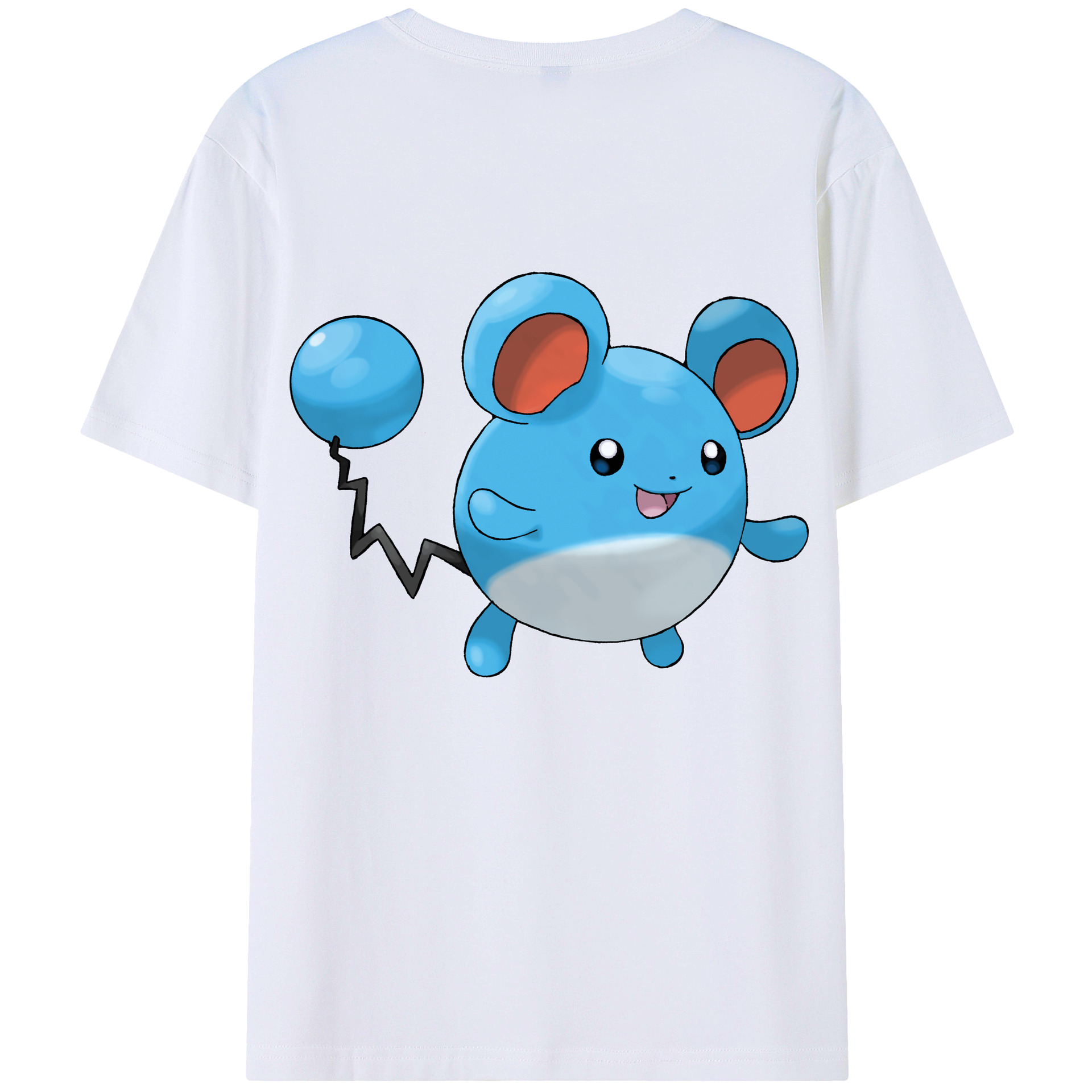 （画像用） ポケットモンスター Pokémon 綿100％ メンズ半袖Tシャツ（バックプリント） 通気性