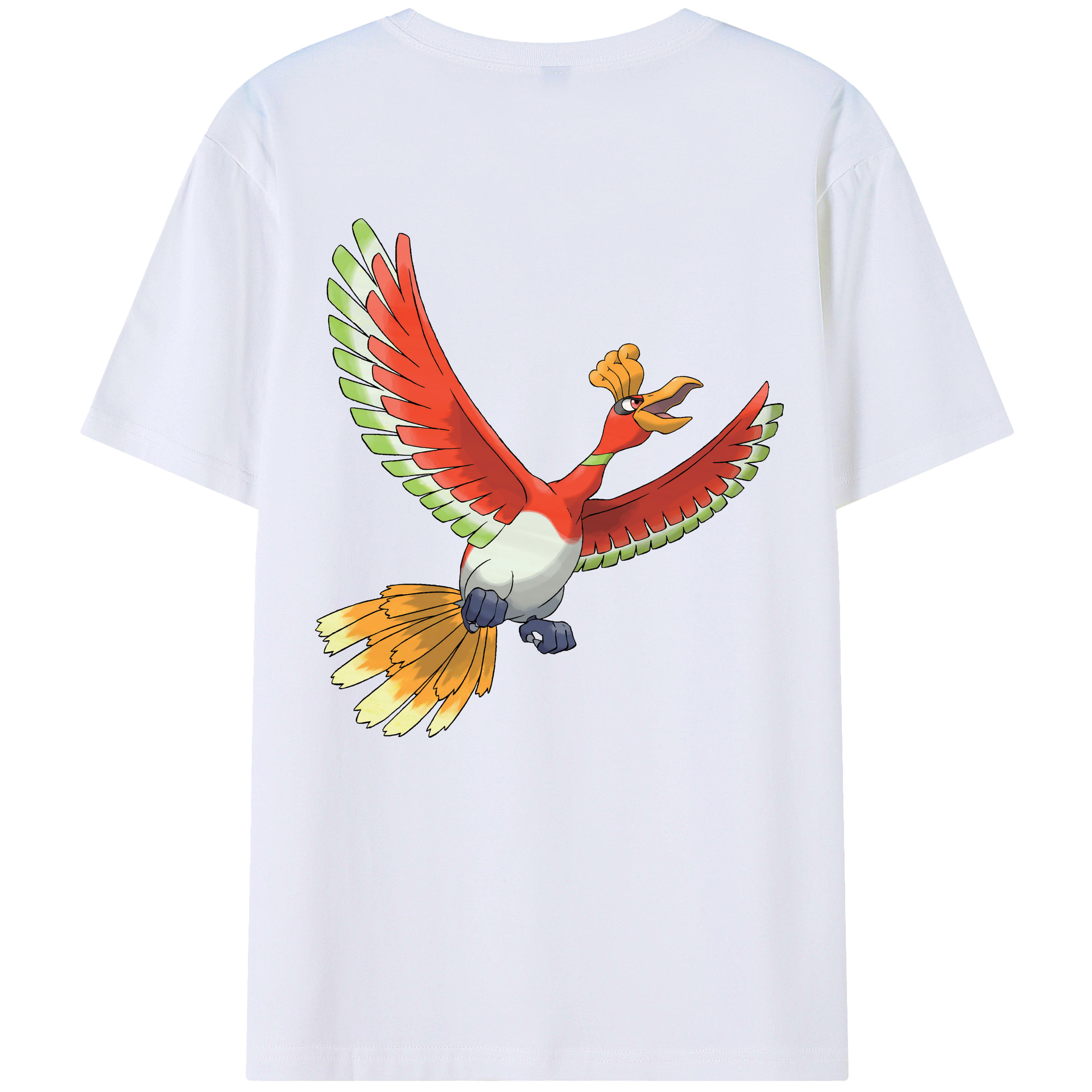 （画像用） ポケットモンスター Pokémon 綿100％ メンズ半袖Tシャツ（バックプリント） 通気性