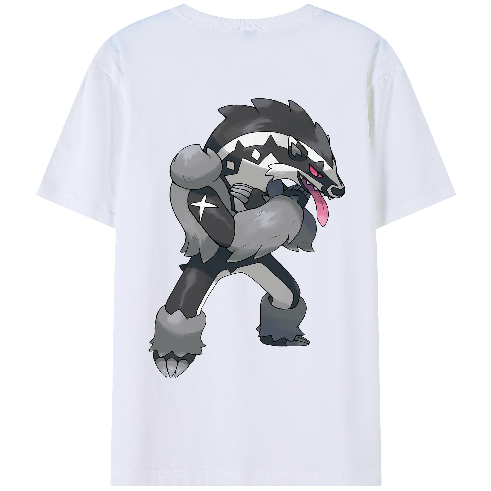 （画像用） ポケットモンスター Pokémon 綿100％ メンズ半袖Tシャツ（バックプリント） 通気性