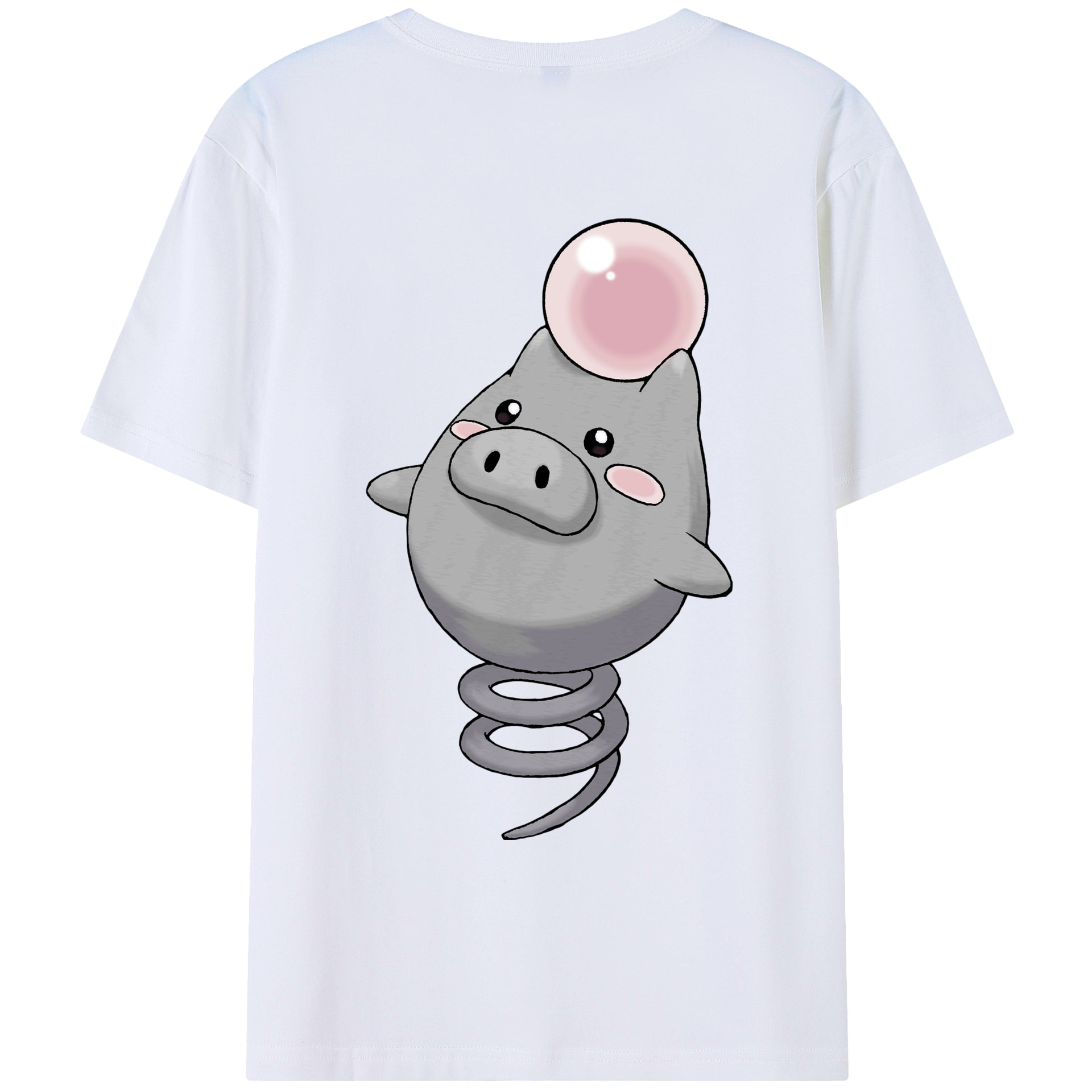 （画像用） ポケットモンスター Pokémon 綿100％ メンズ半袖Tシャツ（バックプリント） 通気性