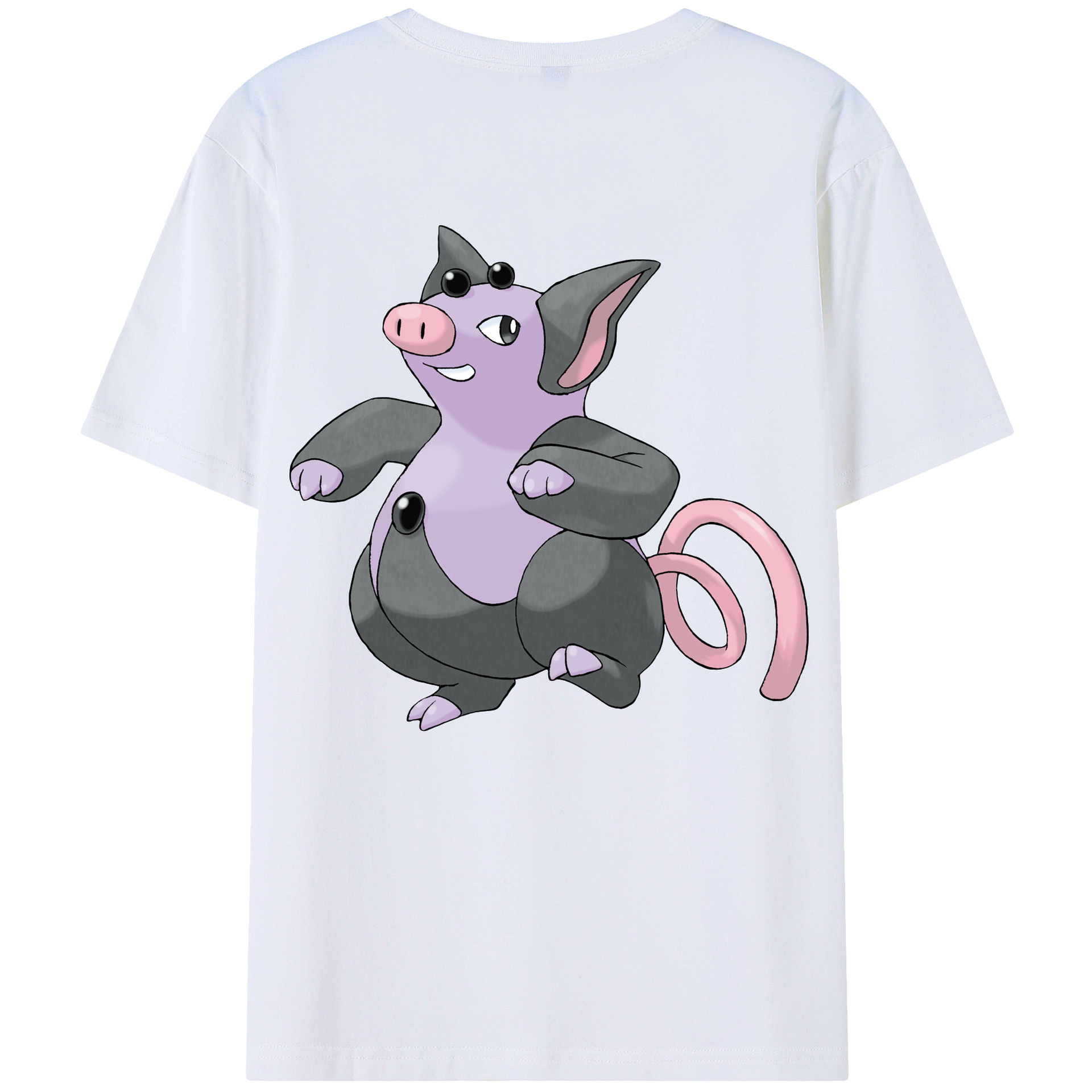 （画像用） ポケットモンスター Pokémon 綿100％ メンズ半袖Tシャツ（バックプリント） 通気性