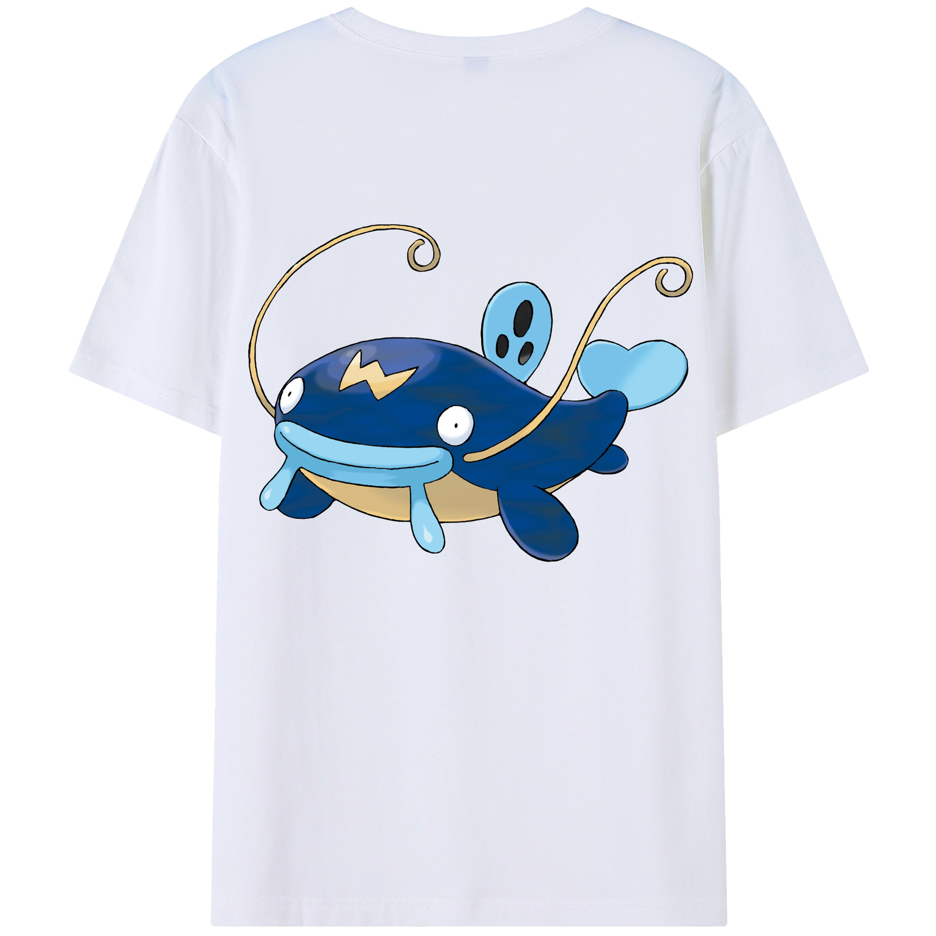（画像用） ポケットモンスター Pokémon 綿100％ メンズ半袖Tシャツ（バックプリント） 通気性