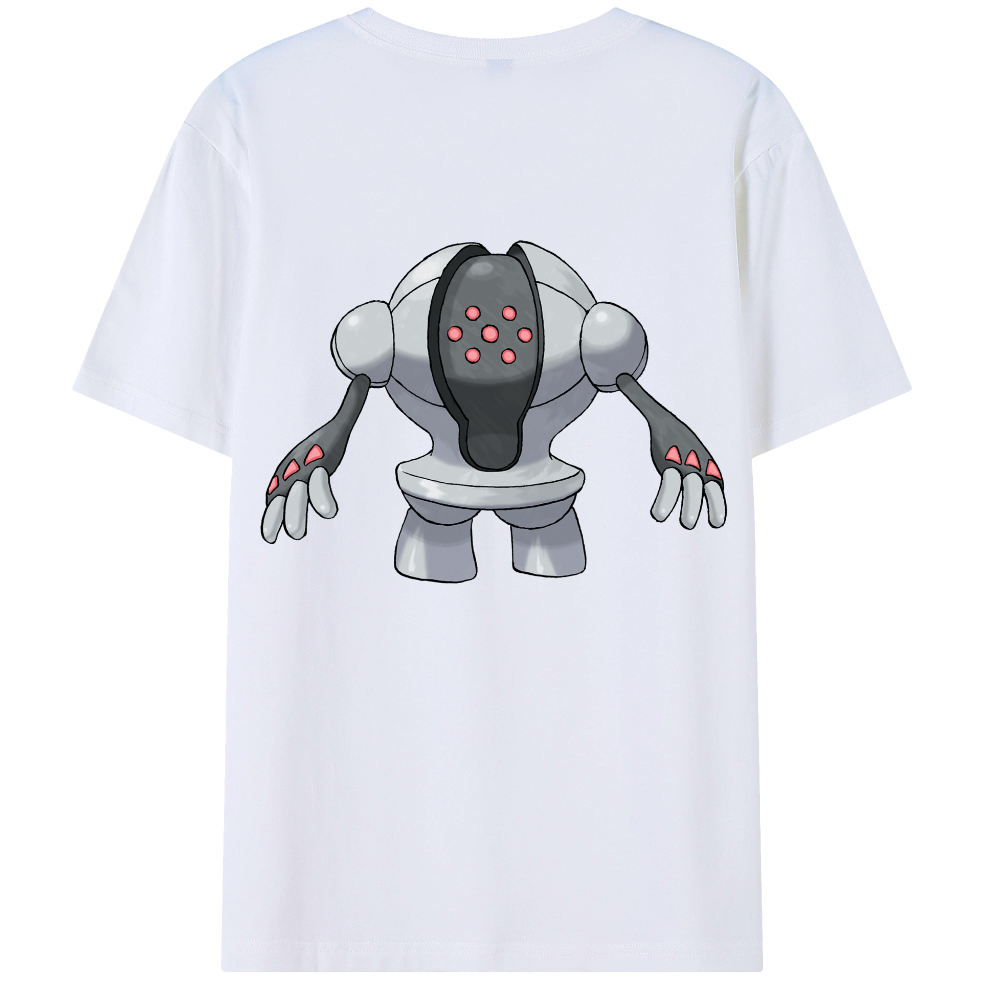 （画像用） ポケットモンスター Pokémon 綿100％ メンズ半袖Tシャツ（バックプリント） 通気性
