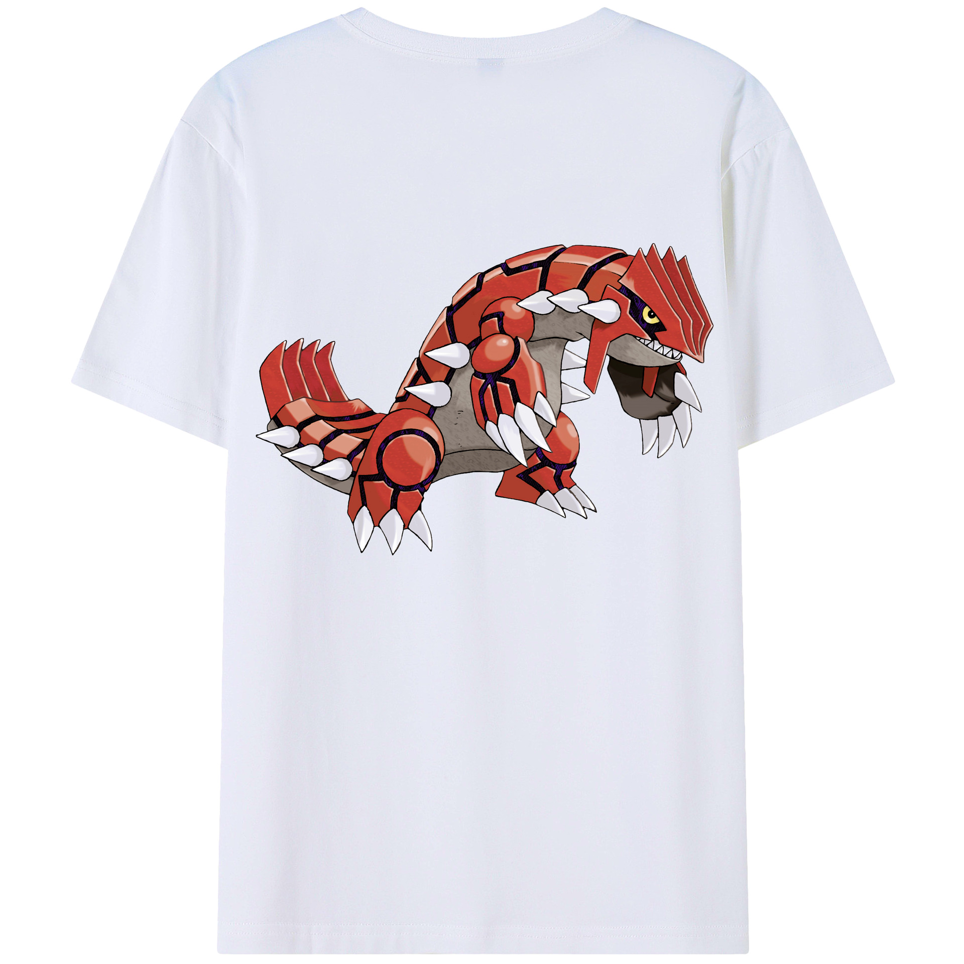 （画像用） ポケットモンスター Pokémon 綿100％ メンズ半袖Tシャツ（バックプリント） 通気性