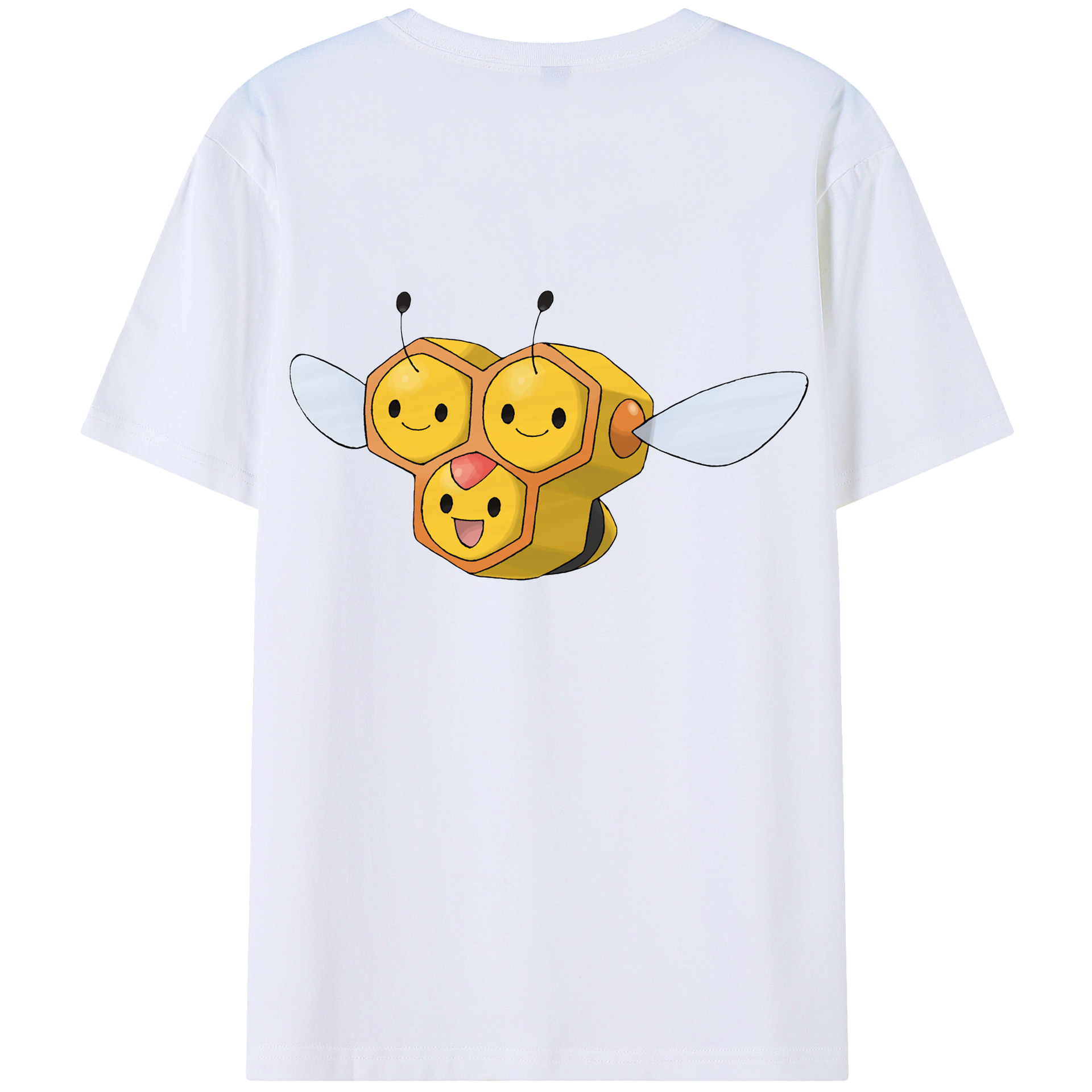 （画像用） ポケットモンスター Pokémon 綿100％ メンズ半袖Tシャツ（バックプリント） 通気性