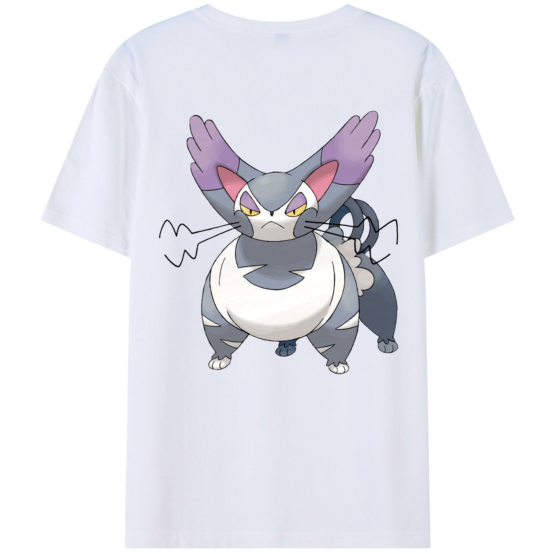 （画像用） ポケットモンスター Pokémon 綿100％ メンズ半袖Tシャツ（バックプリント） 通気性