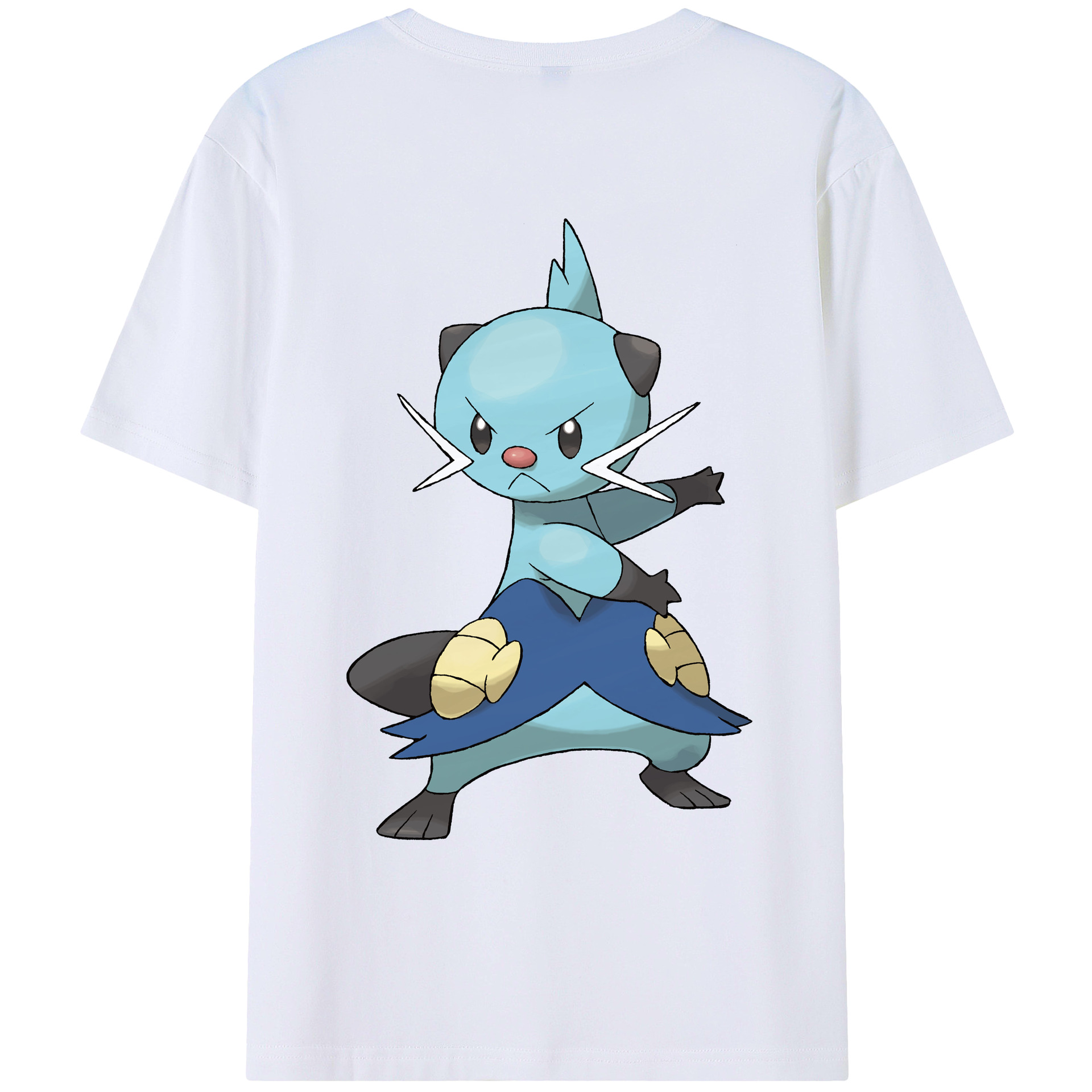 （画像用） ポケットモンスター Pokémon 綿100％ メンズ半袖Tシャツ（バックプリント） 通気性