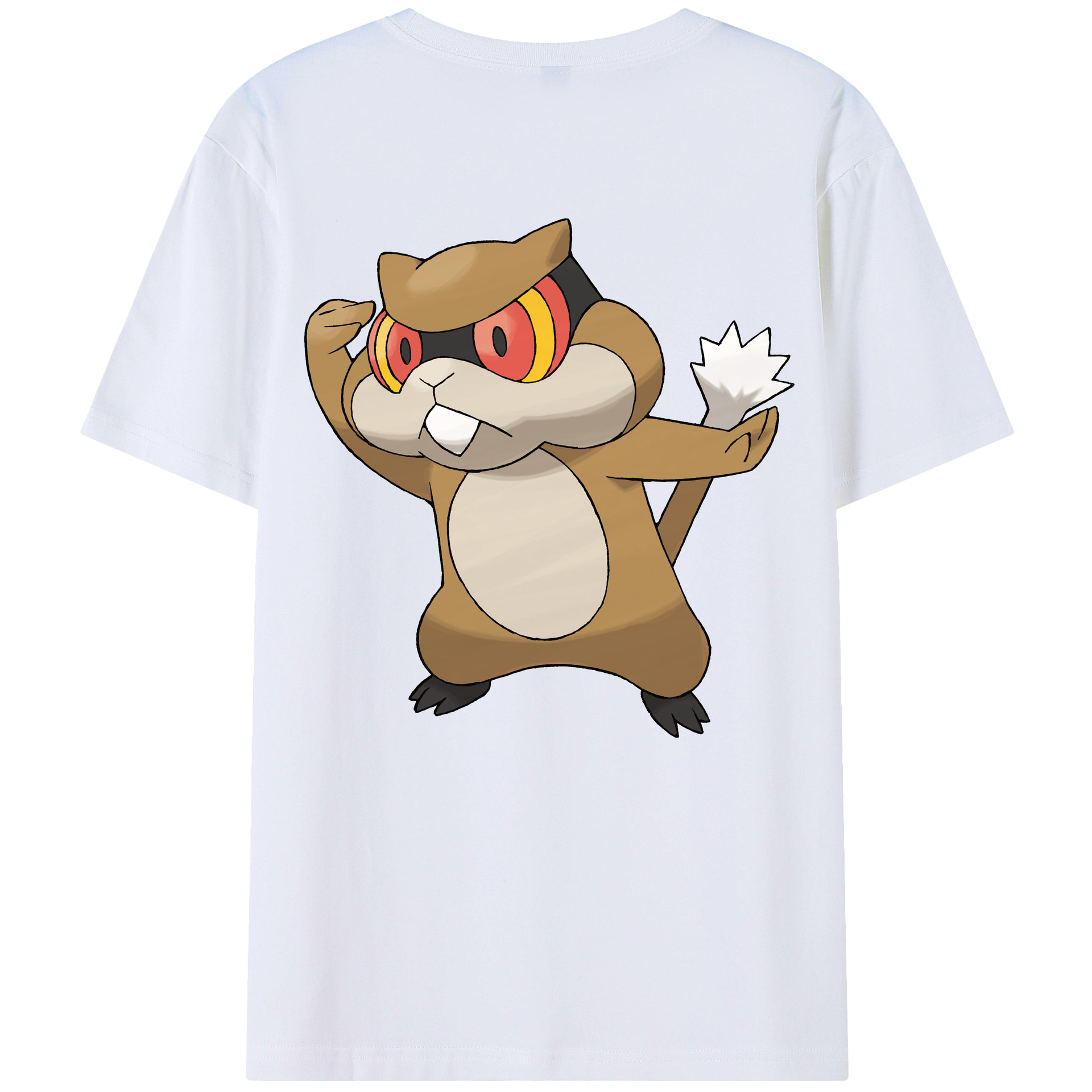 （画像用） ポケットモンスター Pokémon 綿100％ メンズ半袖Tシャツ（バックプリント） 通気性