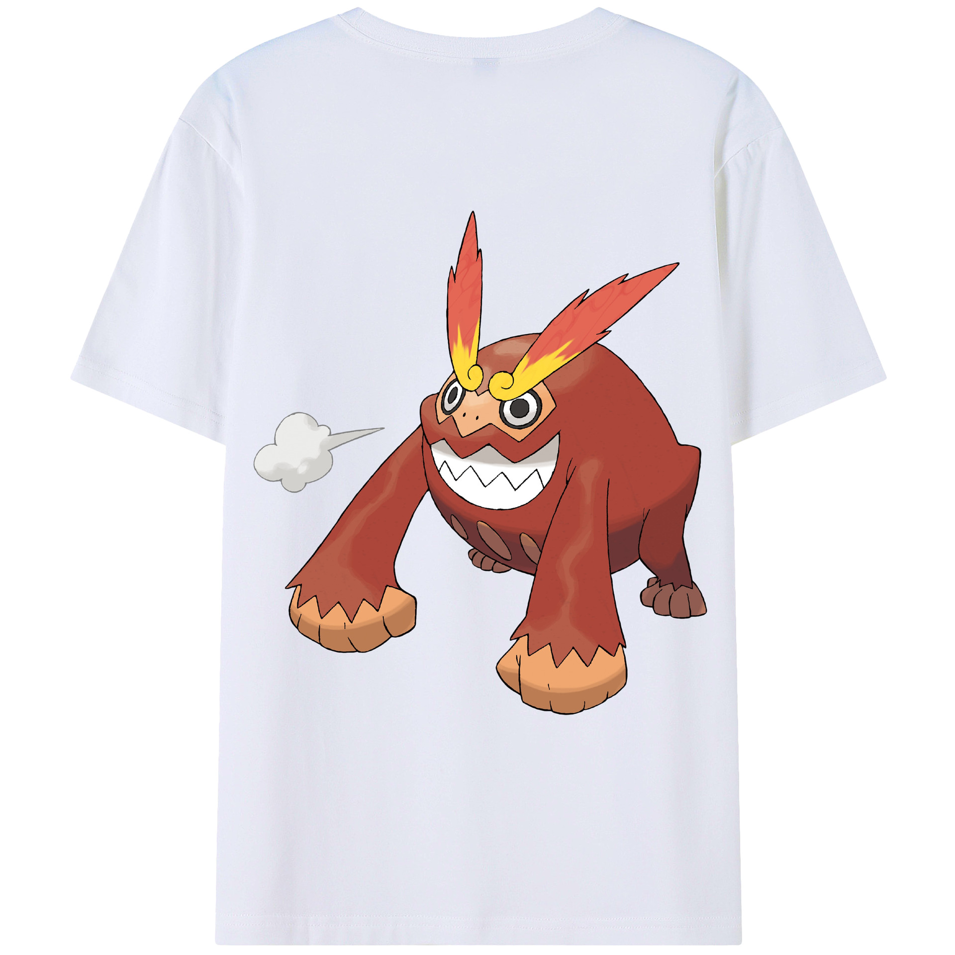 （画像用） ポケットモンスター Pokémon 綿100％ メンズ半袖Tシャツ（バックプリント） 通気性
