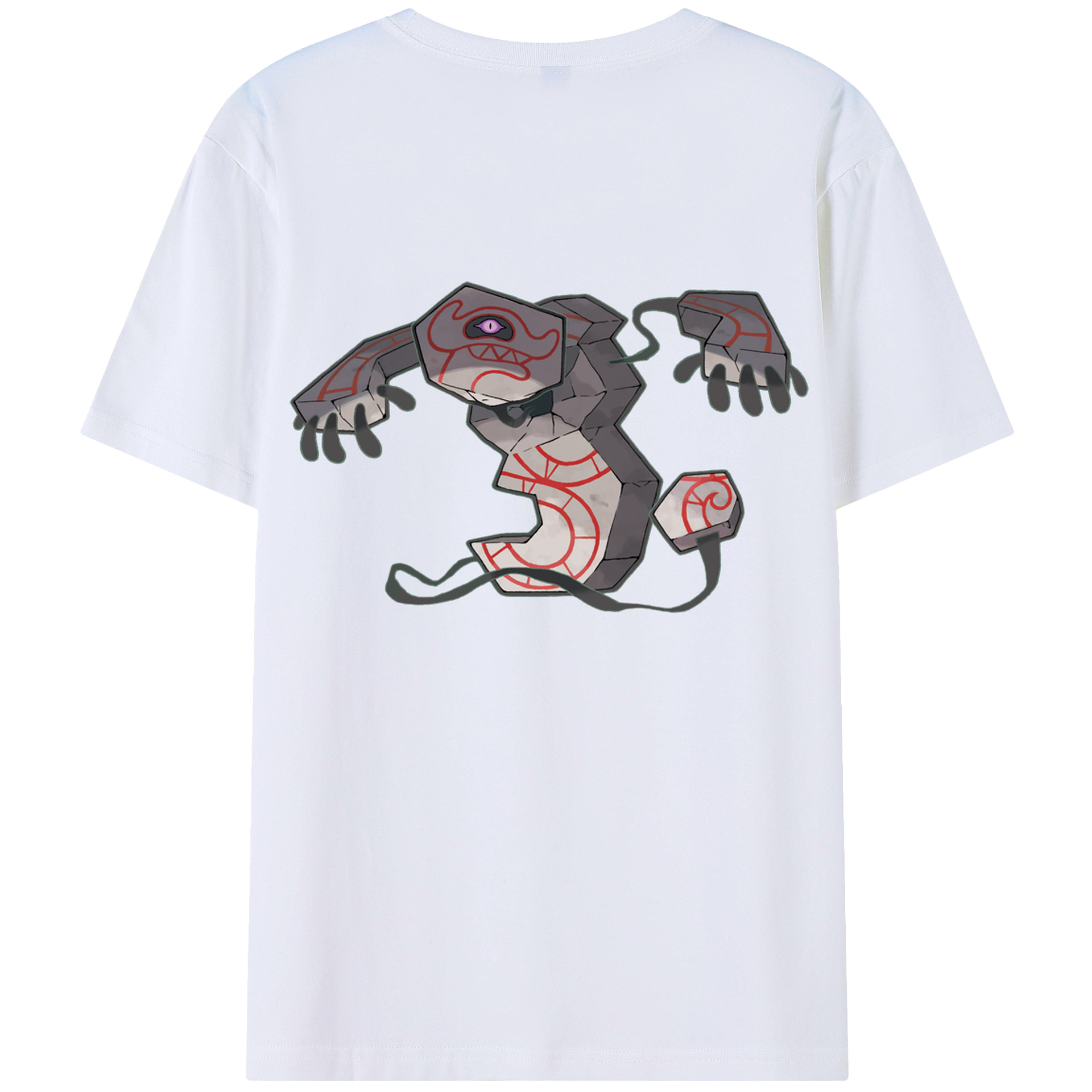 （画像用） ポケットモンスター Pokémon 綿100％ メンズ半袖Tシャツ（バックプリント） 通気性