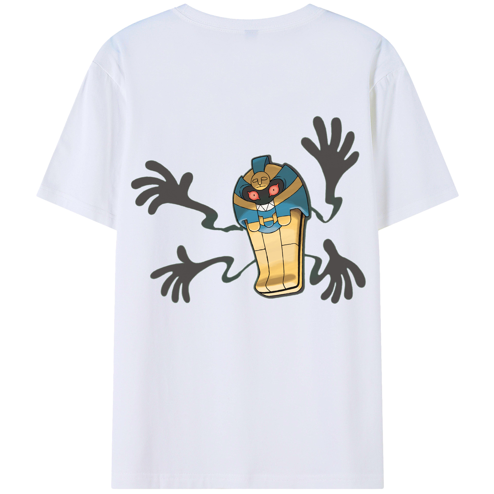 （画像用） ポケットモンスター Pokémon 綿100％ メンズ半袖Tシャツ（バックプリント） 通気性