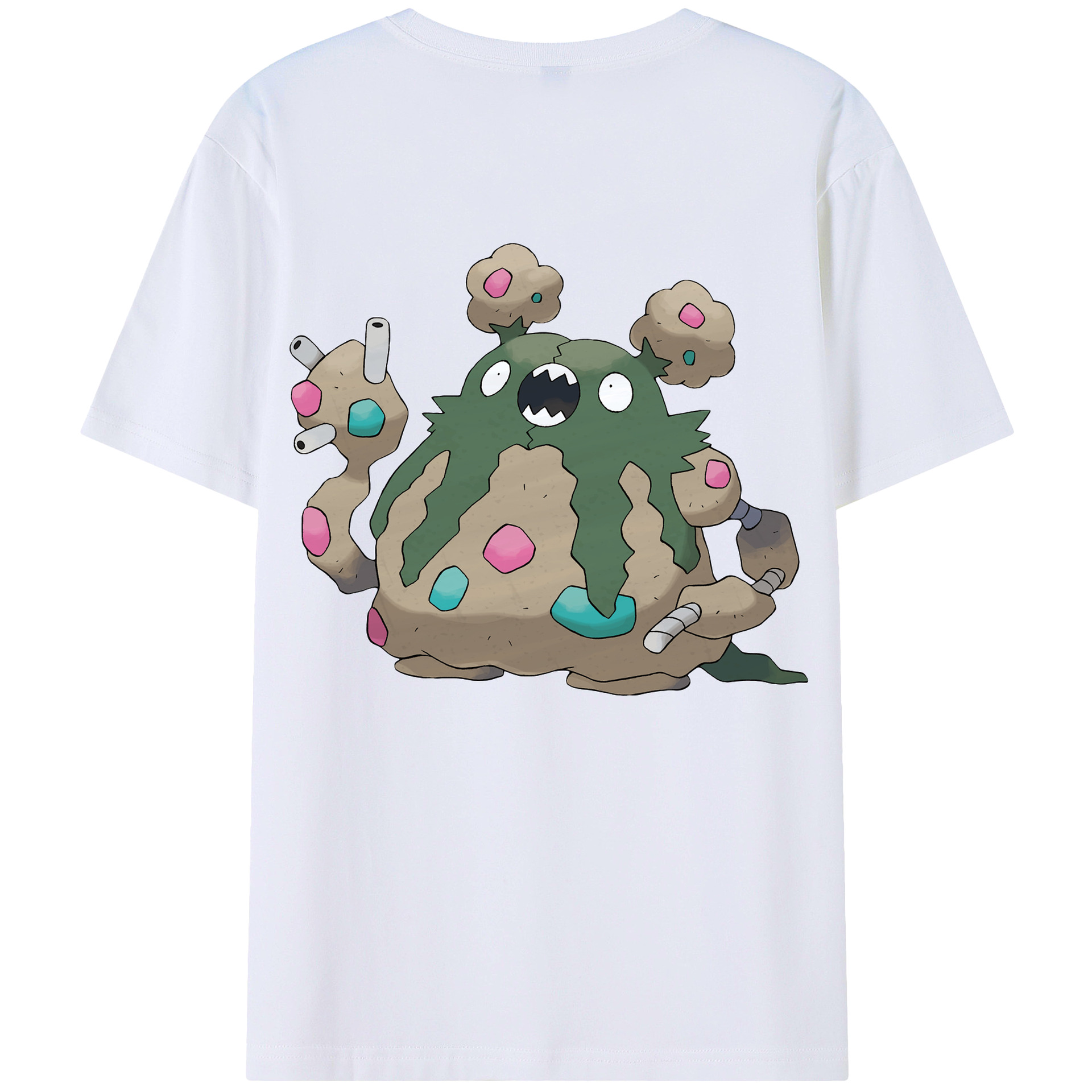 （画像用） ポケットモンスター Pokémon 綿100％ メンズ半袖Tシャツ（バックプリント） 通気性