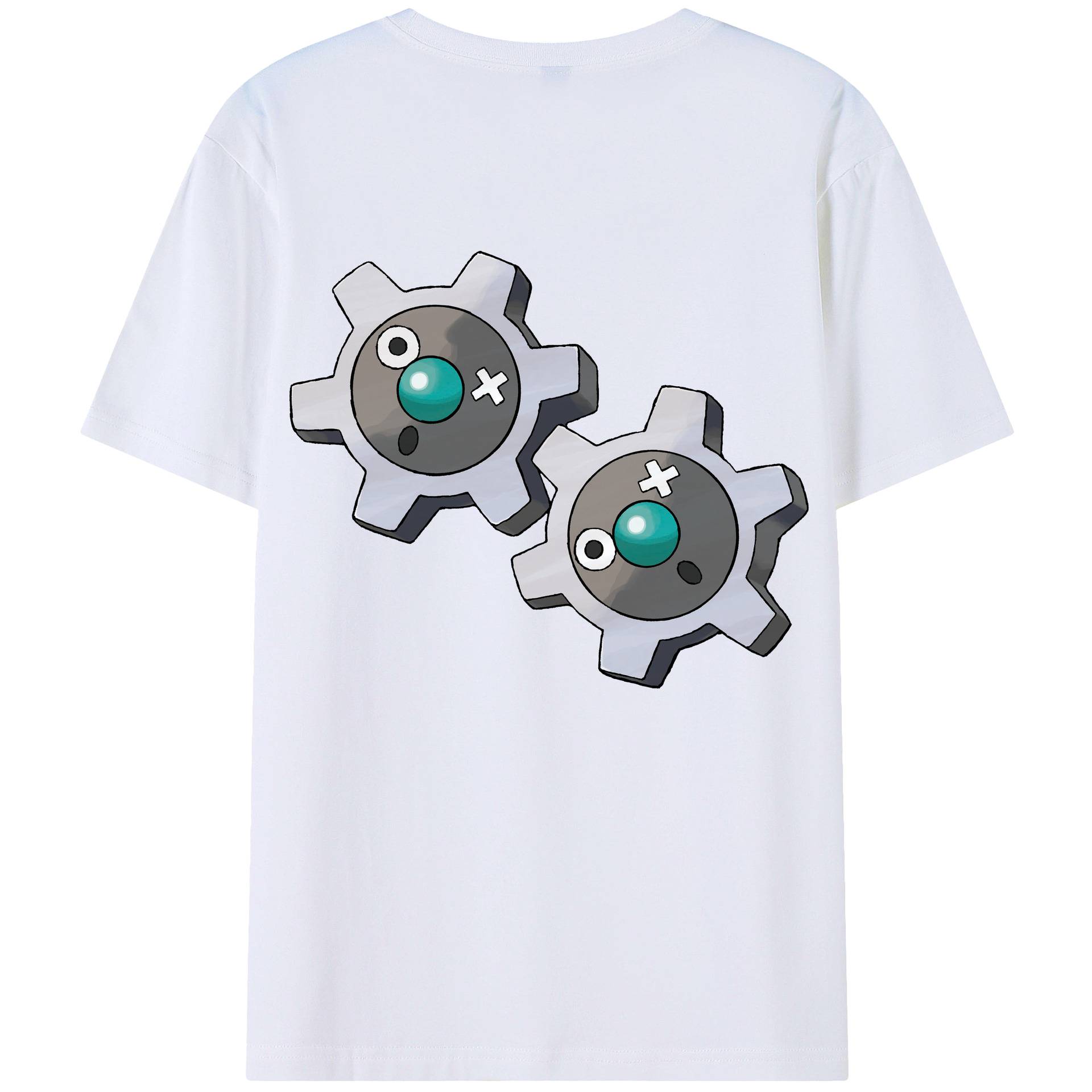（画像用） ポケットモンスター Pokémon 綿100％ メンズ半袖Tシャツ（バックプリント） 通気性