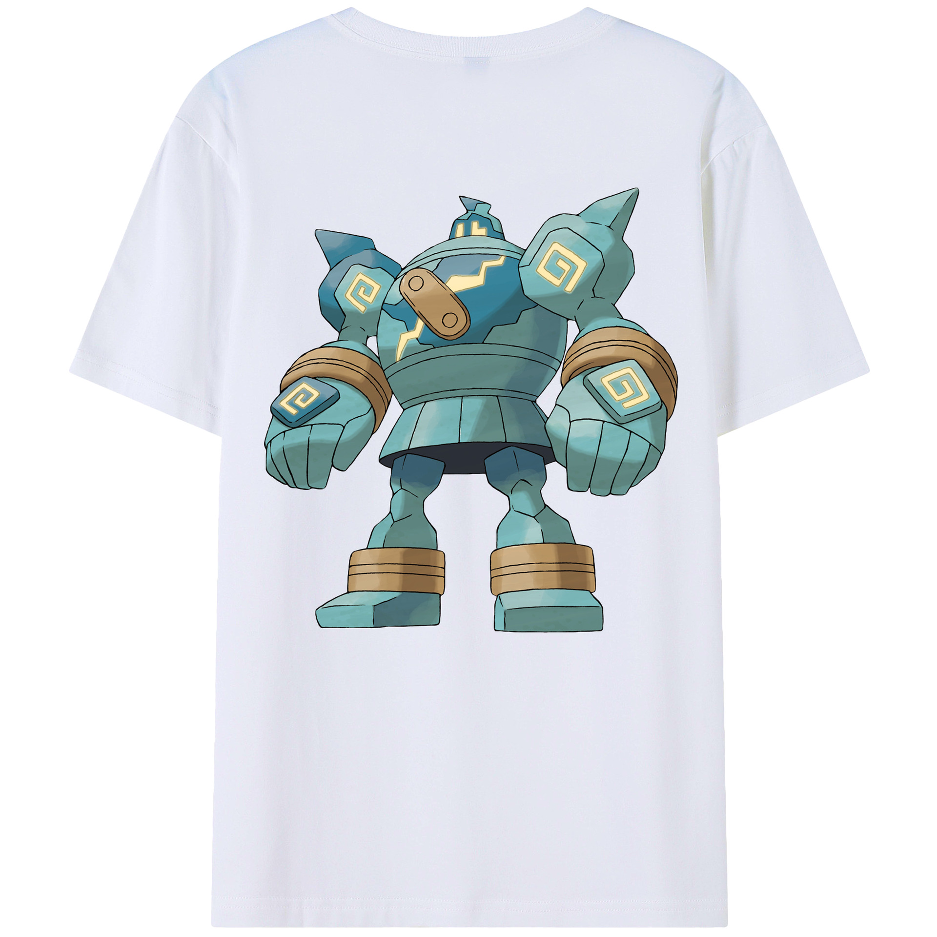 （画像用） ポケットモンスター Pokémon 綿100％ メンズ半袖Tシャツ（バックプリント） 通気性