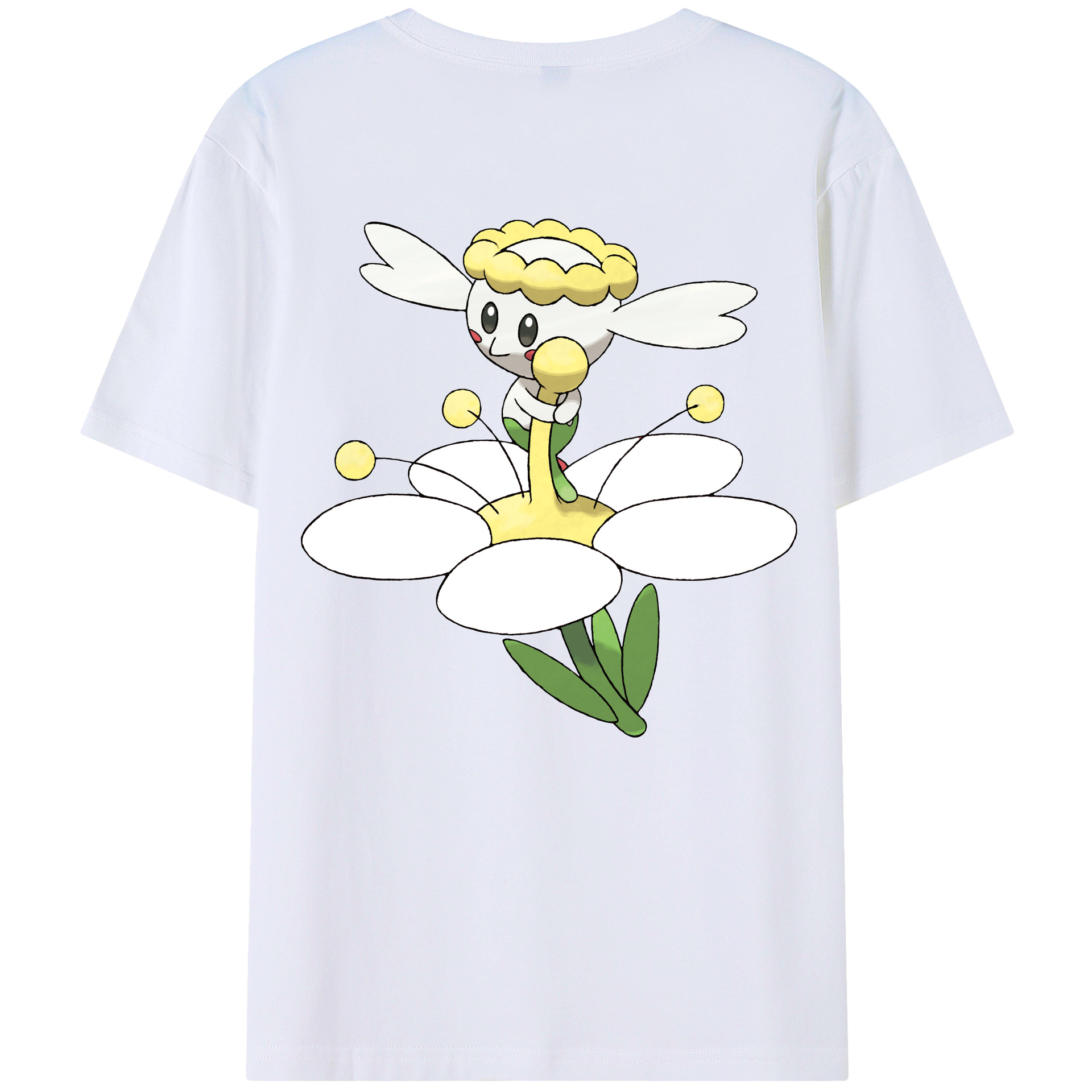 （画像用） ポケットモンスター Pokémon 綿100％ メンズ半袖Tシャツ（バックプリント） 通気性