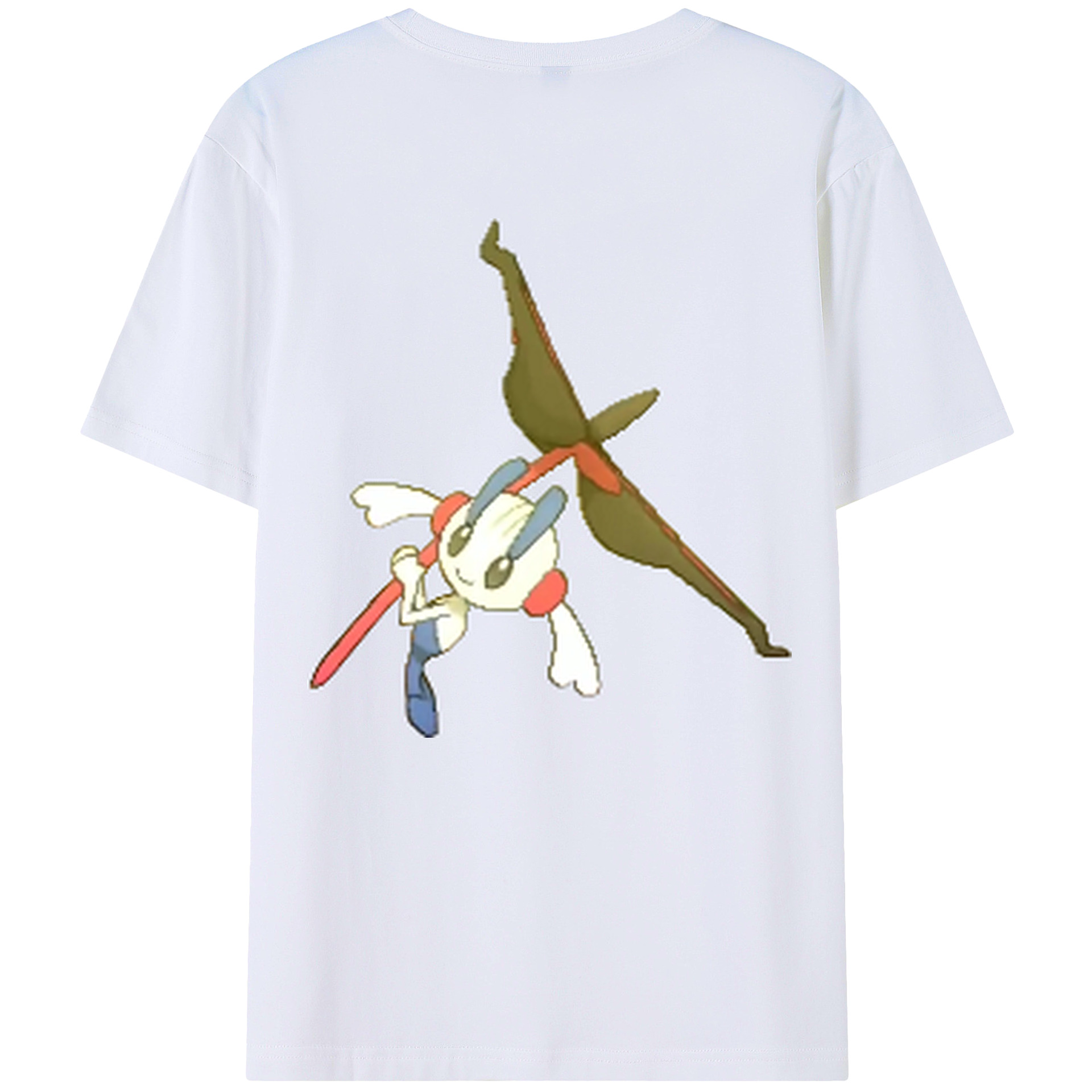 （画像用） ポケットモンスター Pokémon 綿100％ メンズ半袖Tシャツ（バックプリント） 通気性