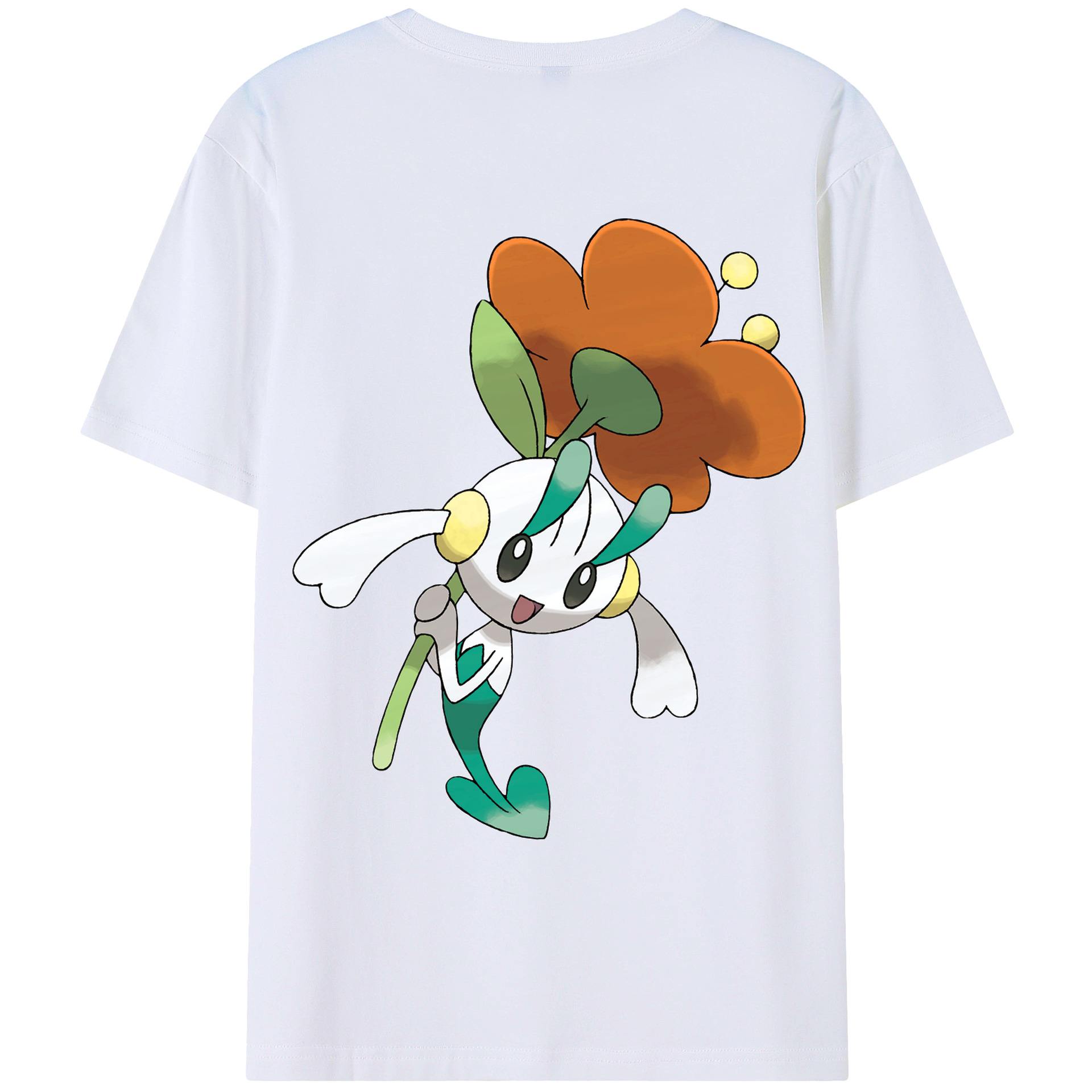（画像用） ポケットモンスター Pokémon 綿100％ メンズ半袖Tシャツ（バックプリント） 通気性