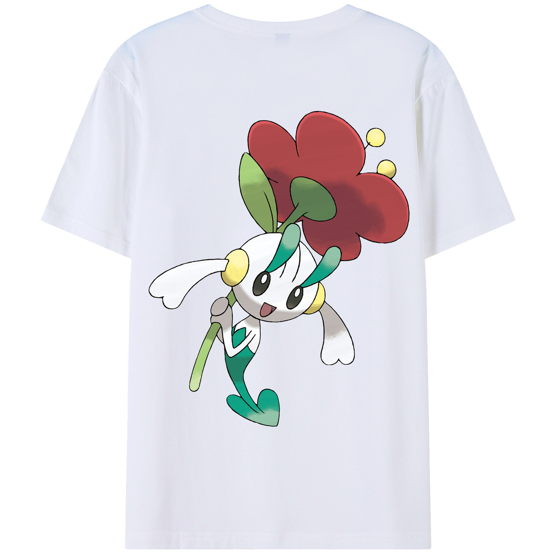 （画像用） ポケットモンスター Pokémon 綿100％ メンズ半袖Tシャツ（バックプリント） 通気性