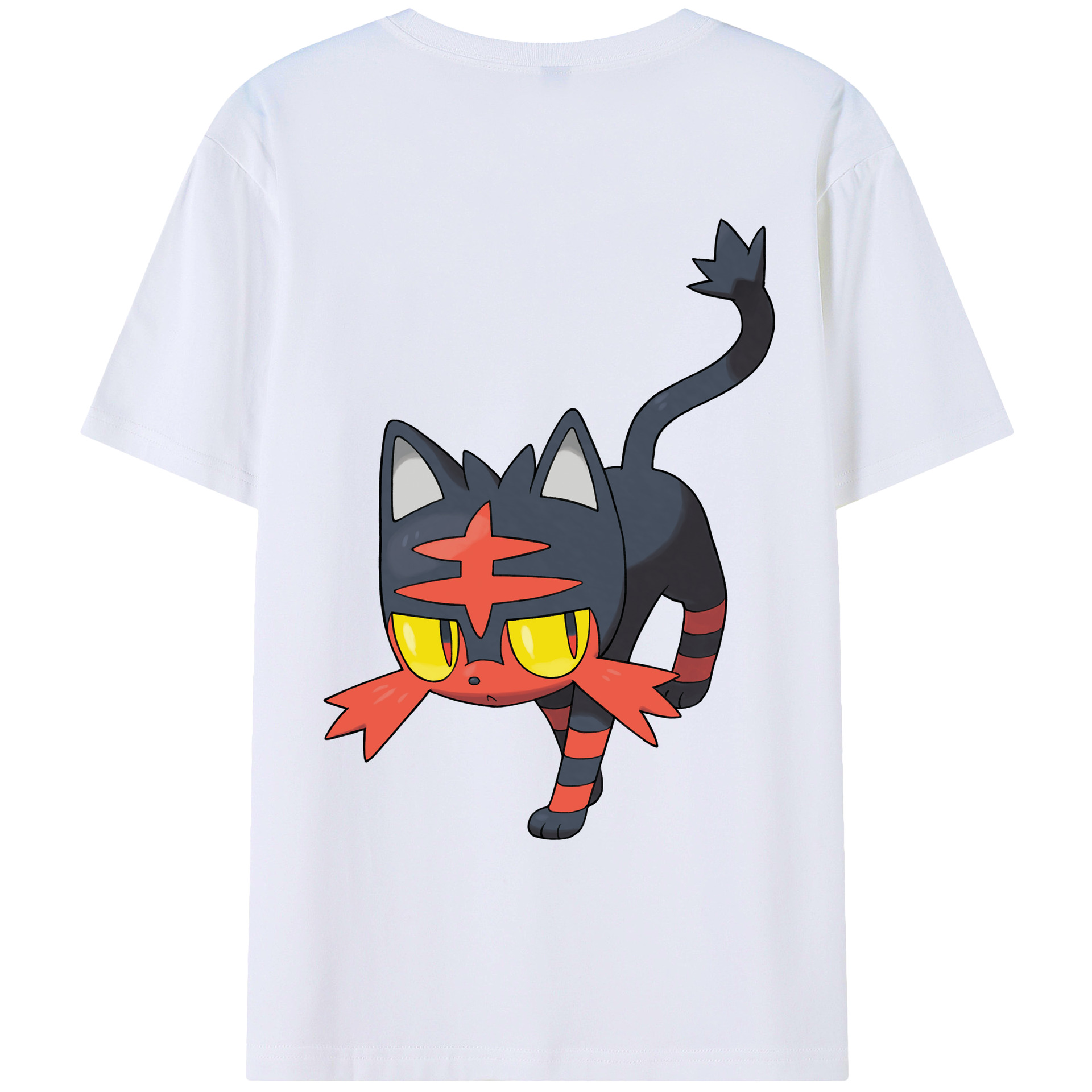（画像用） ポケットモンスター Pokémon 綿100％ メンズ半袖Tシャツ（バックプリント） 通気性