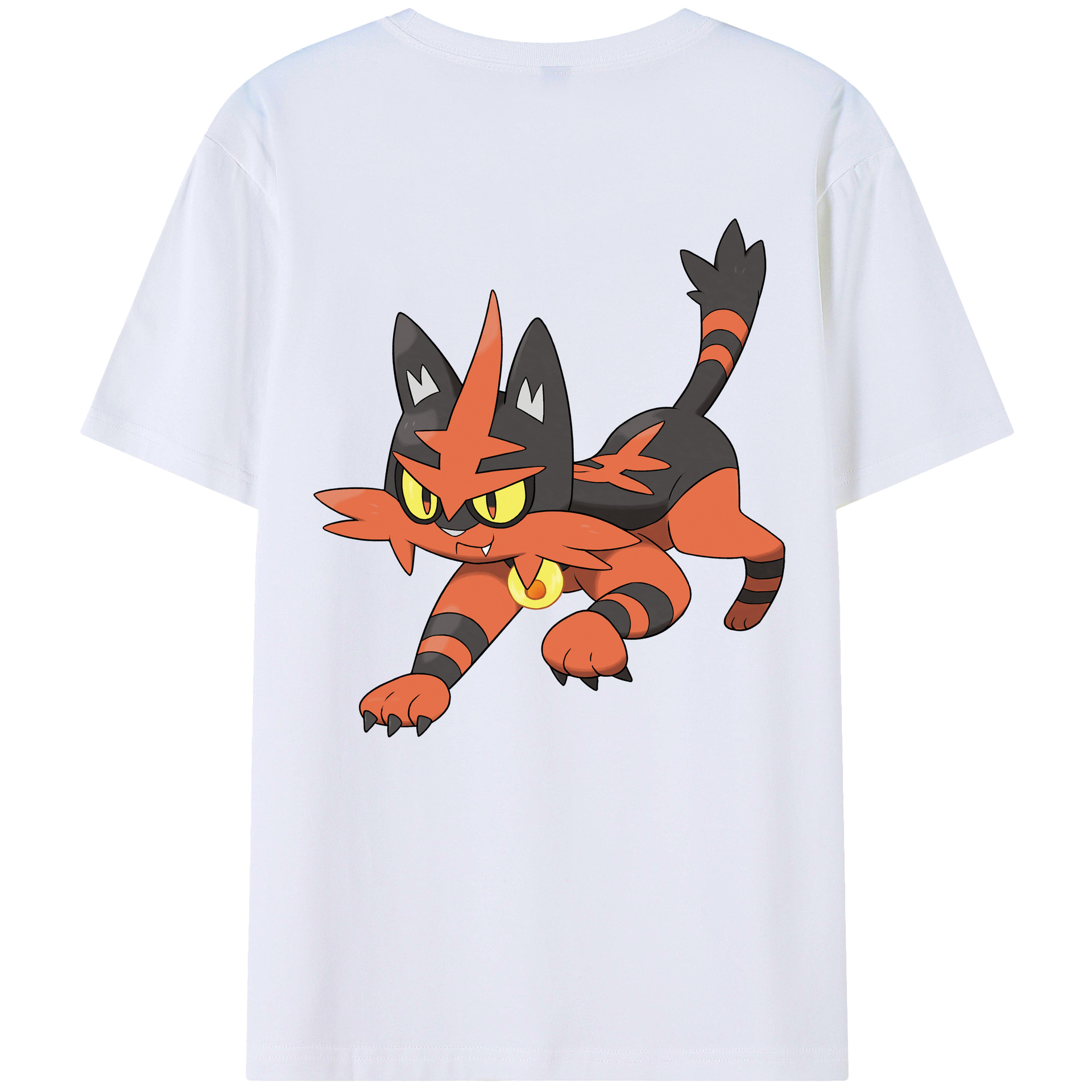 （画像用） ポケットモンスター Pokémon 綿100％ メンズ半袖Tシャツ（バックプリント） 通気性