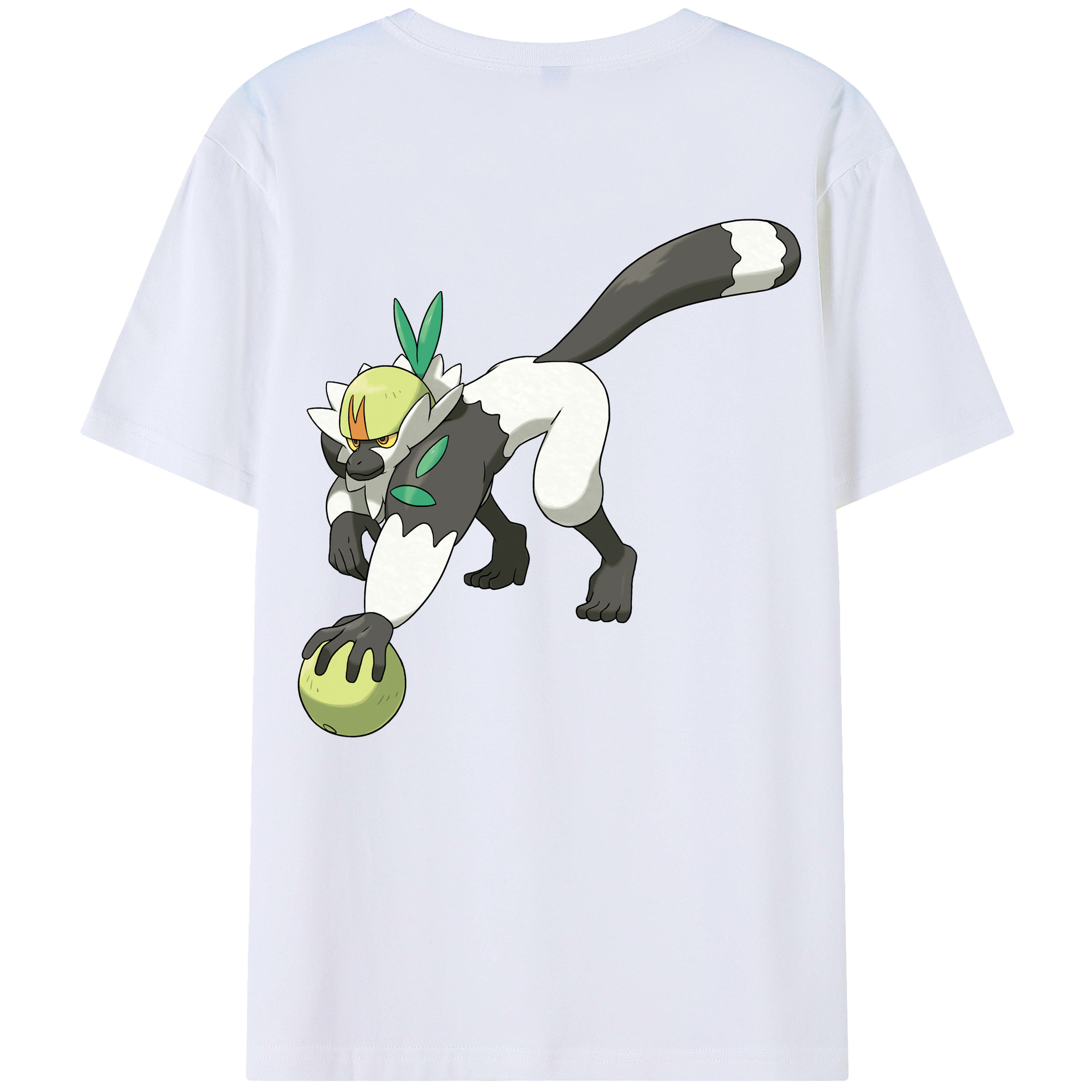（画像用） ポケットモンスター Pokémon 綿100％ メンズ半袖Tシャツ（バックプリント） 通気性