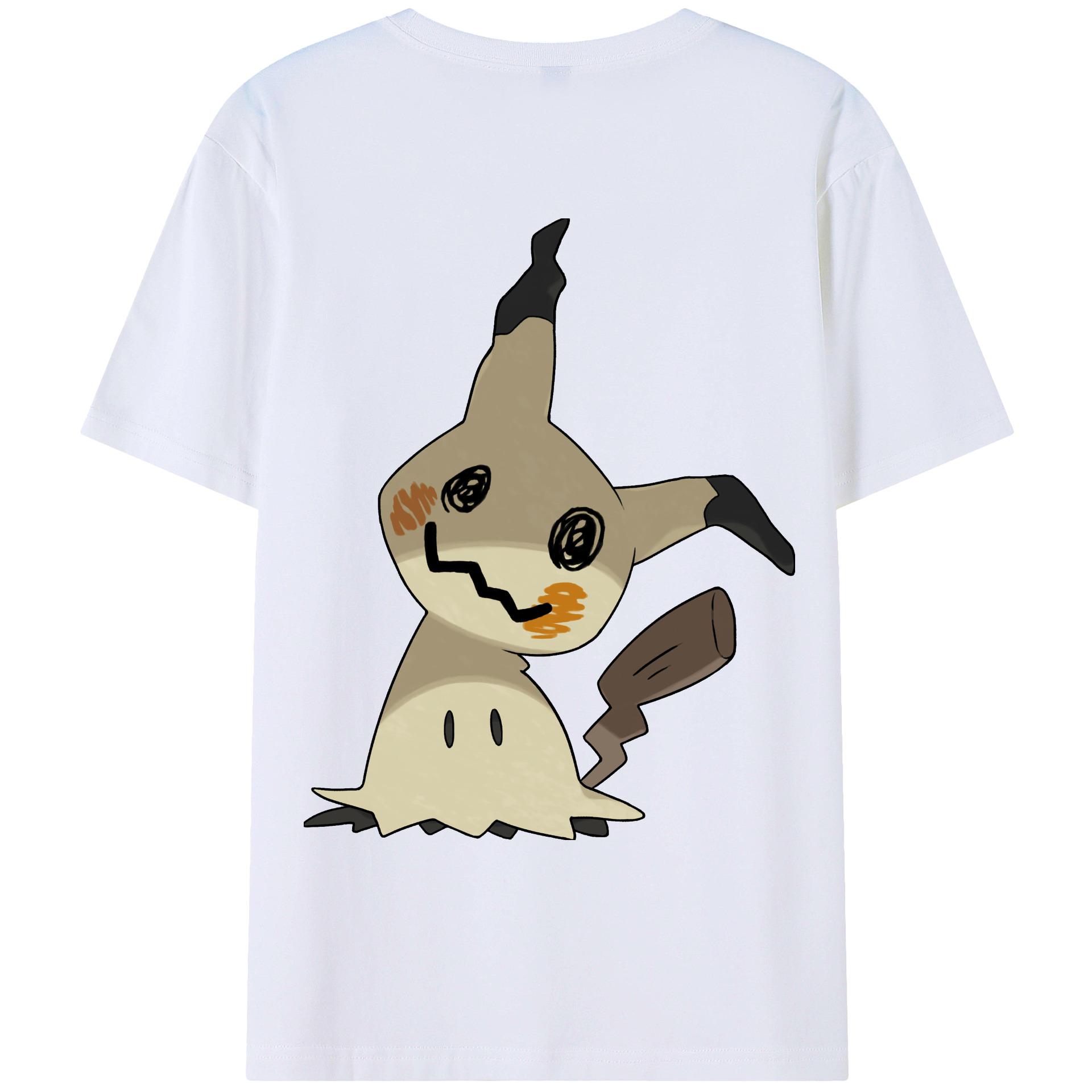 （画像用） ポケットモンスター Pokémon 綿100％ メンズ半袖Tシャツ（バックプリント） 通気性