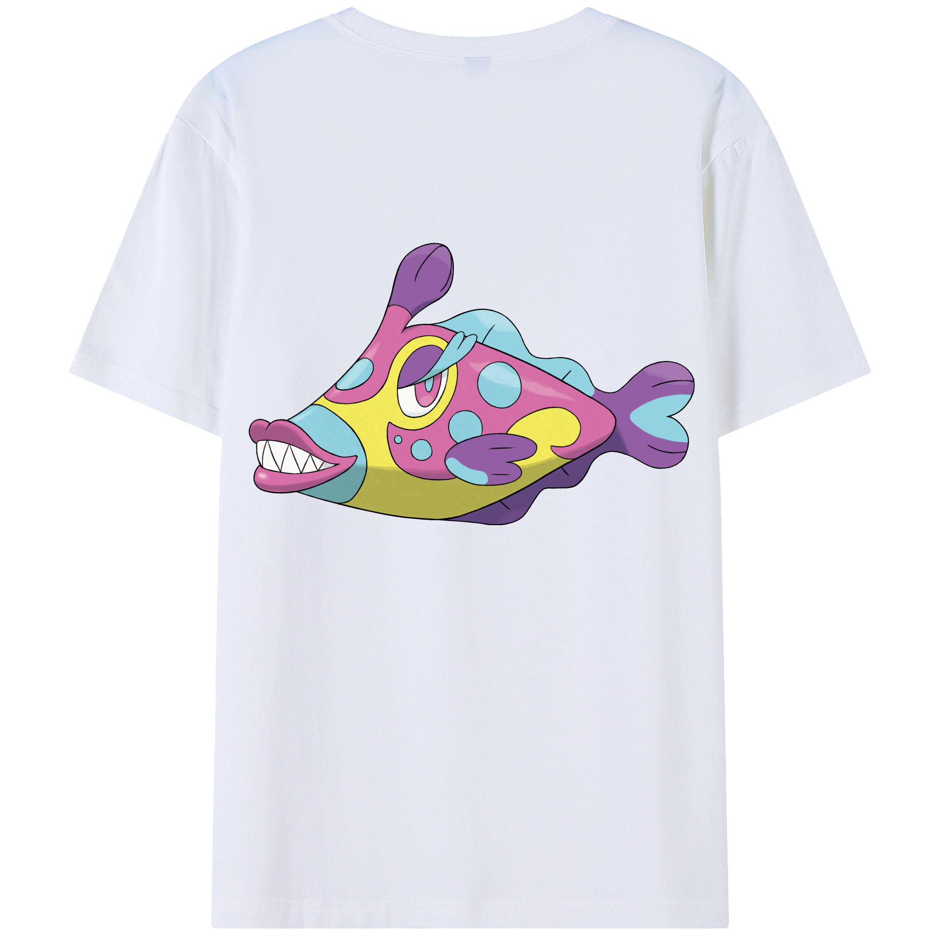 （画像用） ポケットモンスター Pokémon 綿100％ メンズ半袖Tシャツ（バックプリント） 通気性