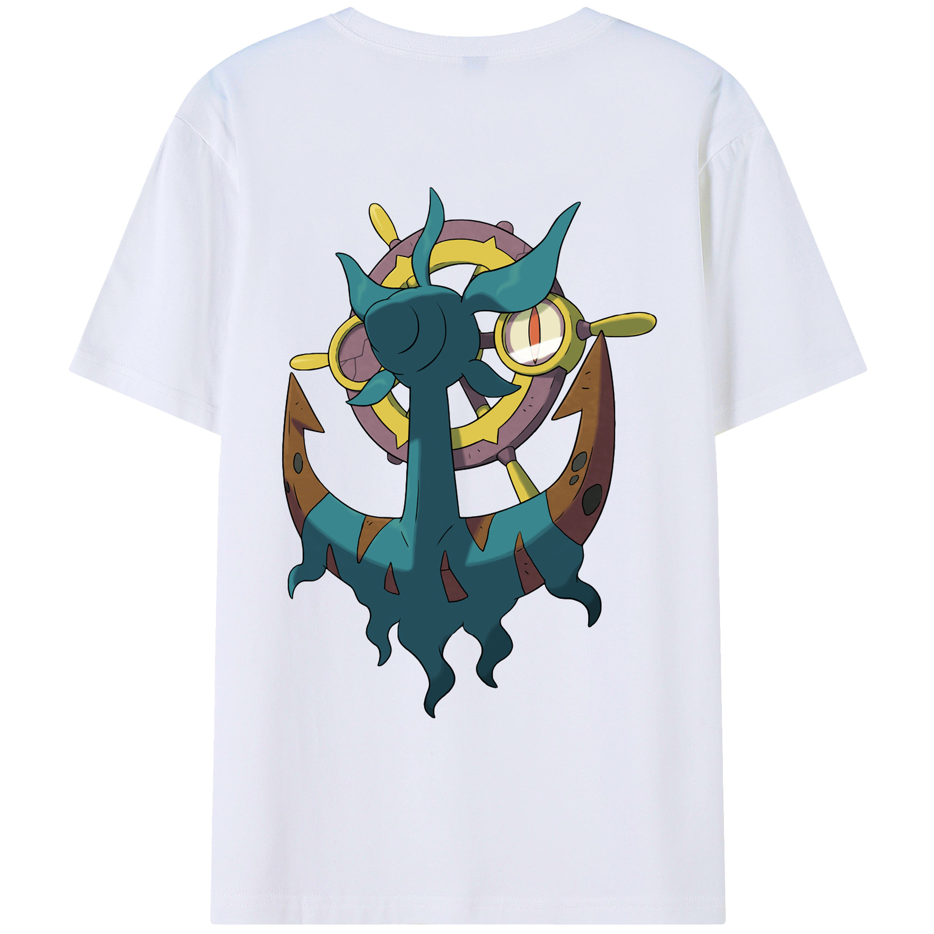 （画像用） ポケットモンスター Pokémon 綿100％ メンズ半袖Tシャツ（バックプリント） 通気性