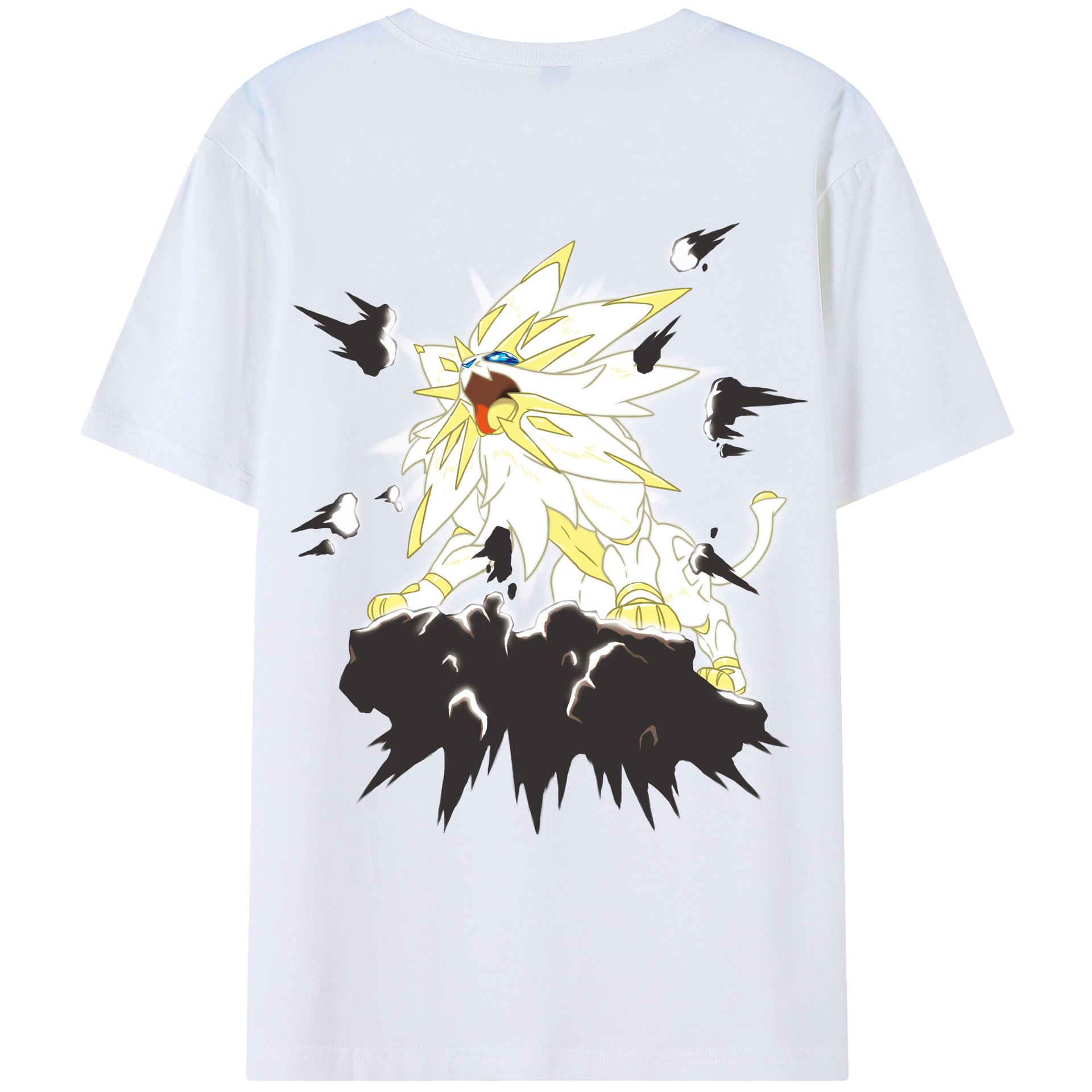 （画像用） ポケットモンスター Pokémon 綿100％ メンズ半袖Tシャツ（バックプリント） 通気性