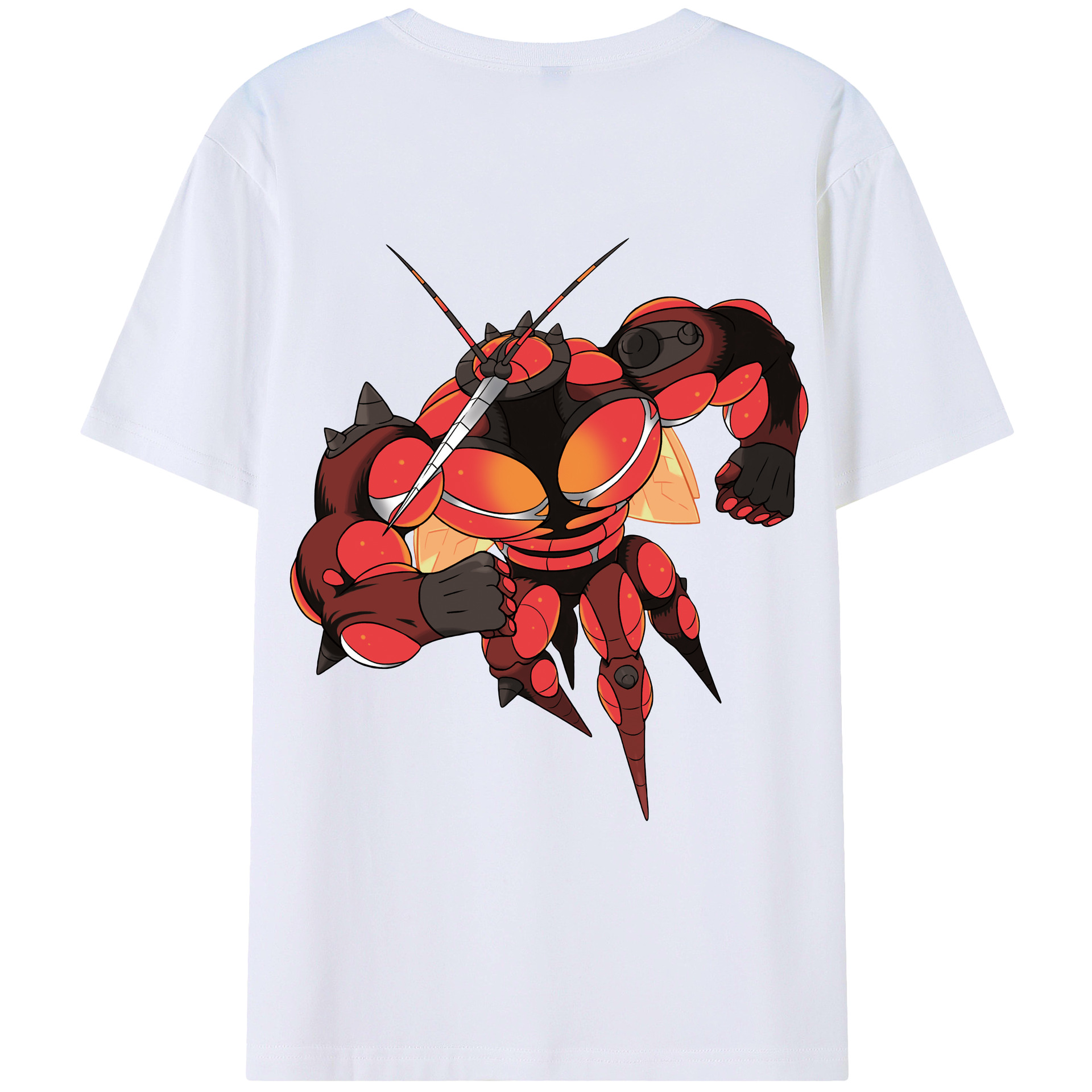 （画像用） ポケットモンスター Pokémon 綿100％ メンズ半袖Tシャツ（バックプリント） 通気性