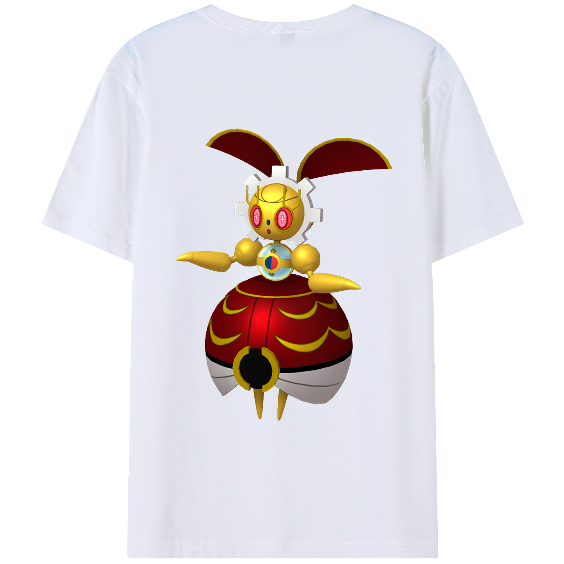 （画像用） ポケットモンスター Pokémon 綿100％ メンズ半袖Tシャツ（バックプリント） 通気性