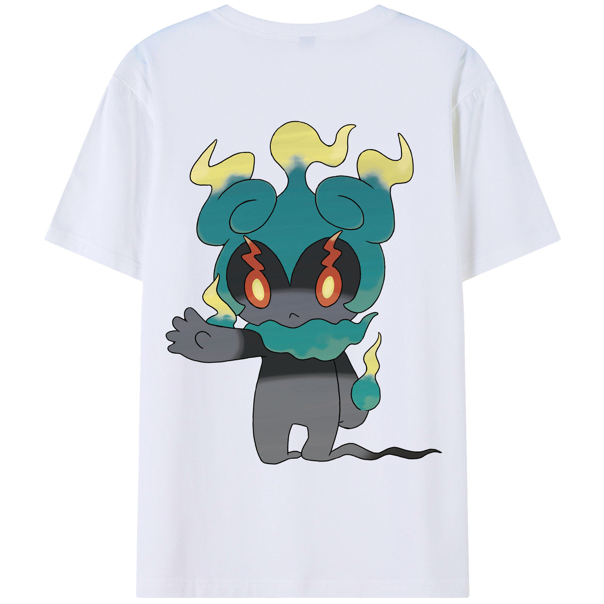 （画像用） ポケットモンスター Pokémon 綿100％ メンズ半袖Tシャツ（バックプリント） 通気性