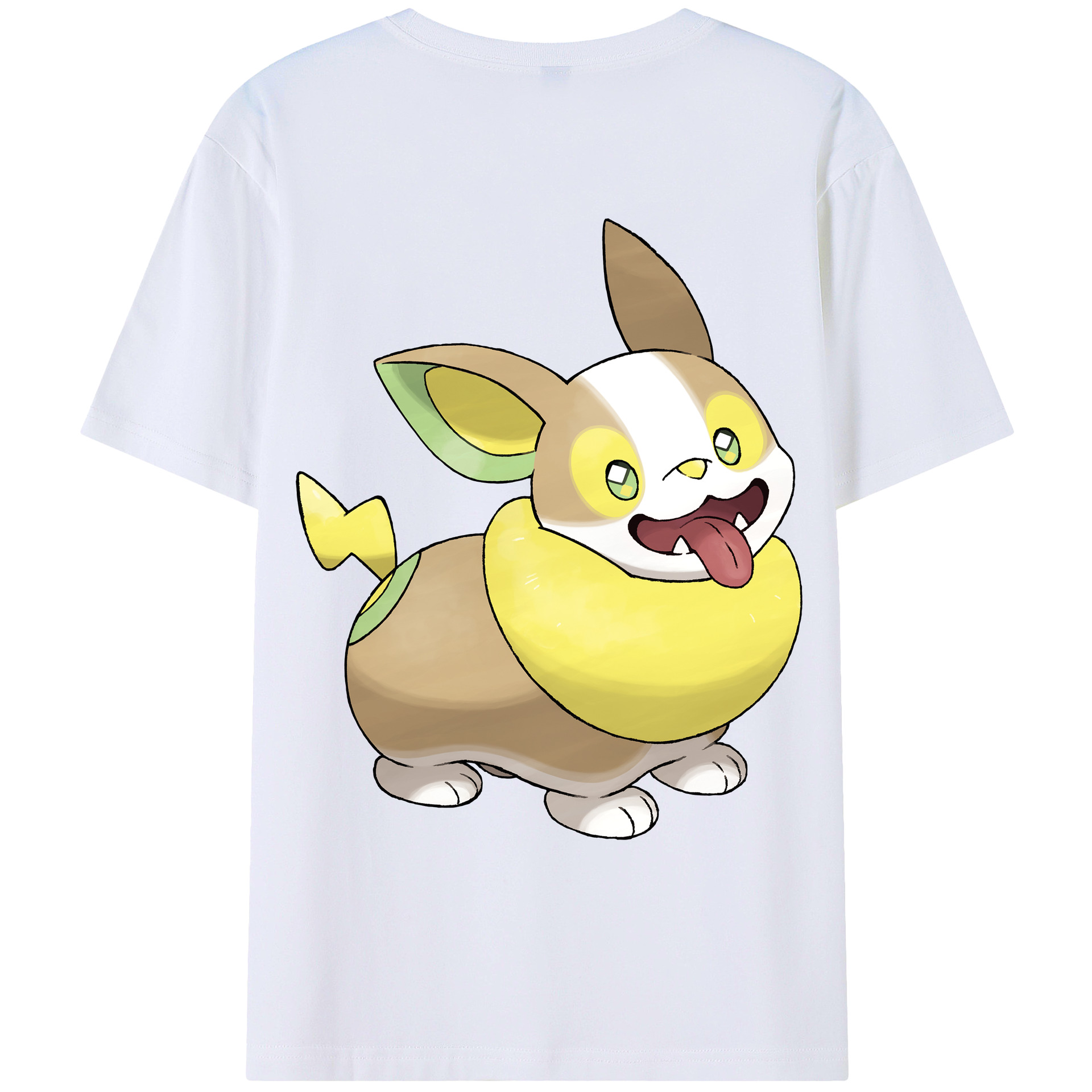 （画像用） ポケットモンスター Pokémon 綿100％ メンズ半袖Tシャツ（バックプリント） 通気性