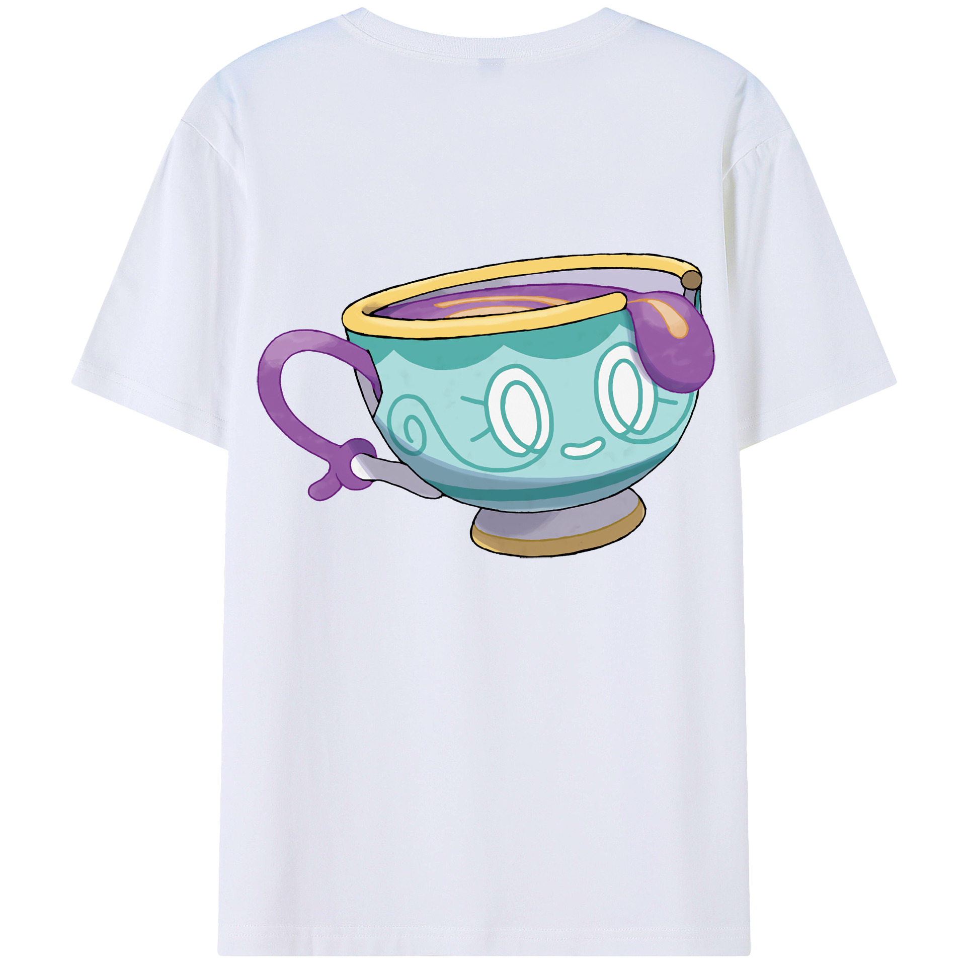 （画像用） ポケットモンスター Pokémon 綿100％ メンズ半袖Tシャツ（バックプリント） 通気性