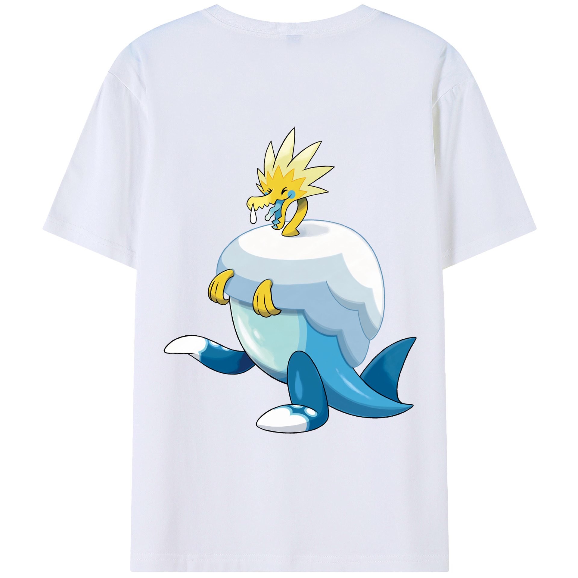 （画像用） ポケットモンスター Pokémon 綿100％ メンズ半袖Tシャツ（バックプリント） 通気性