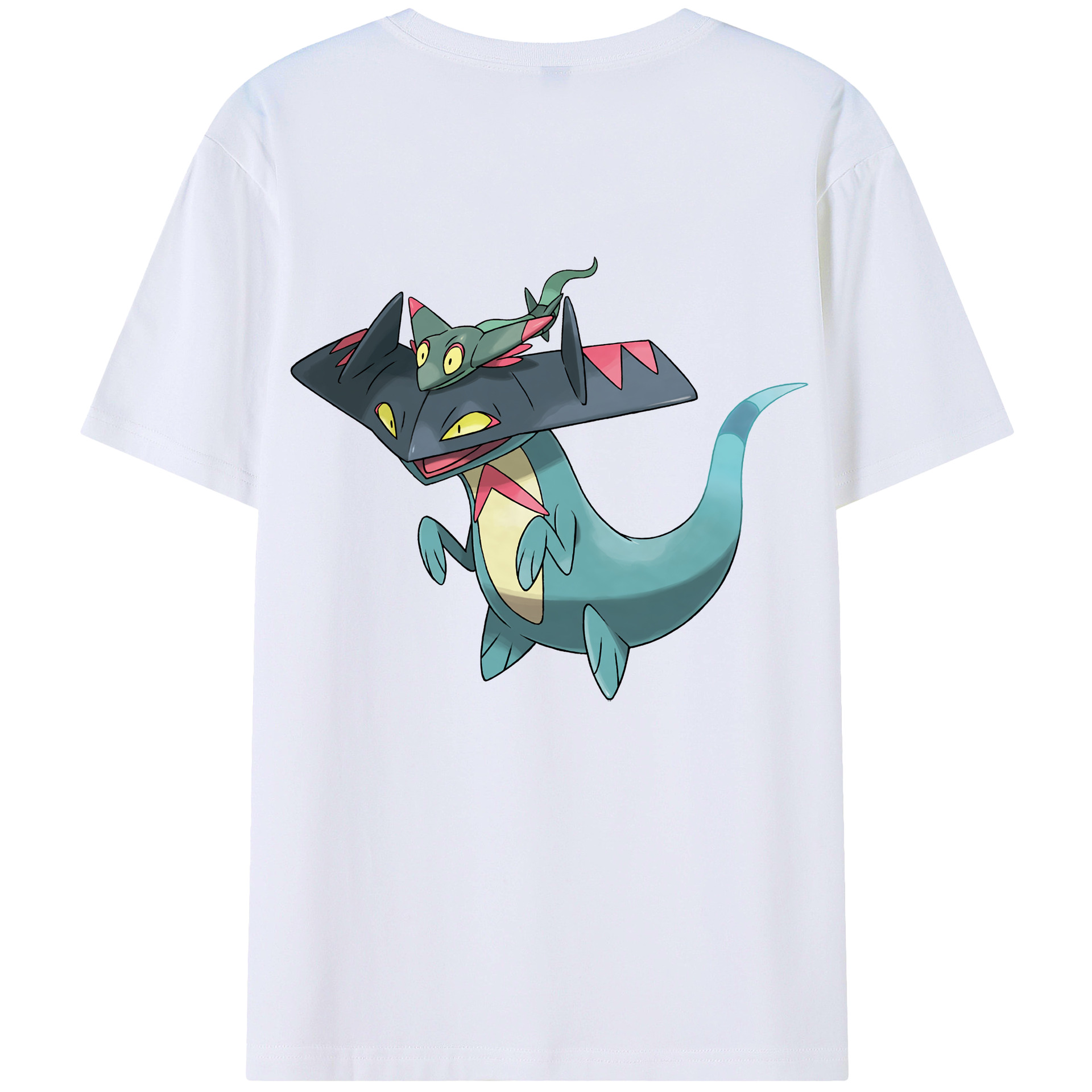 （画像用） ポケットモンスター Pokémon 綿100％ メンズ半袖Tシャツ（バックプリント） 通気性