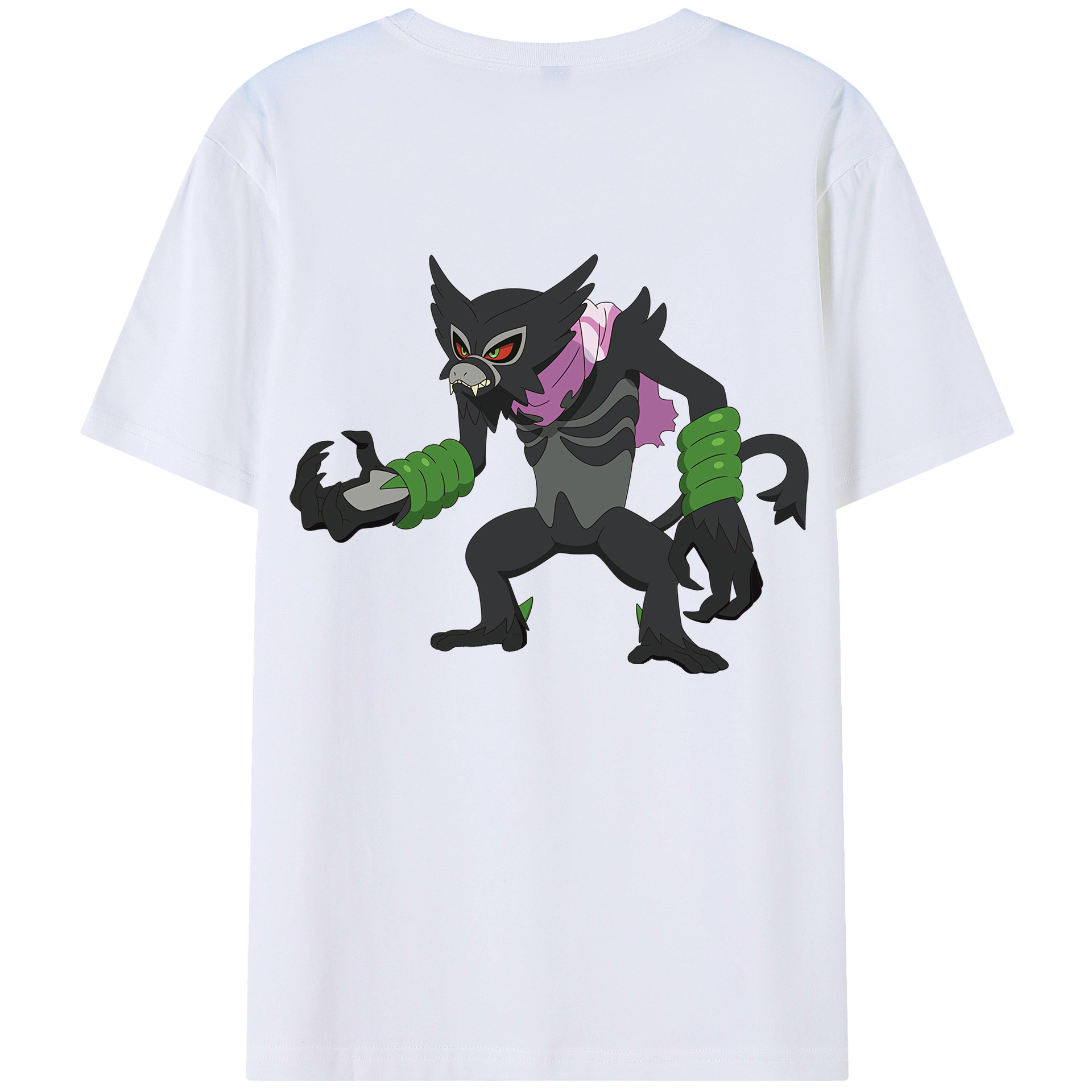 （画像用） ポケットモンスター Pokémon 綿100％ メンズ半袖Tシャツ（バックプリント） 通気性