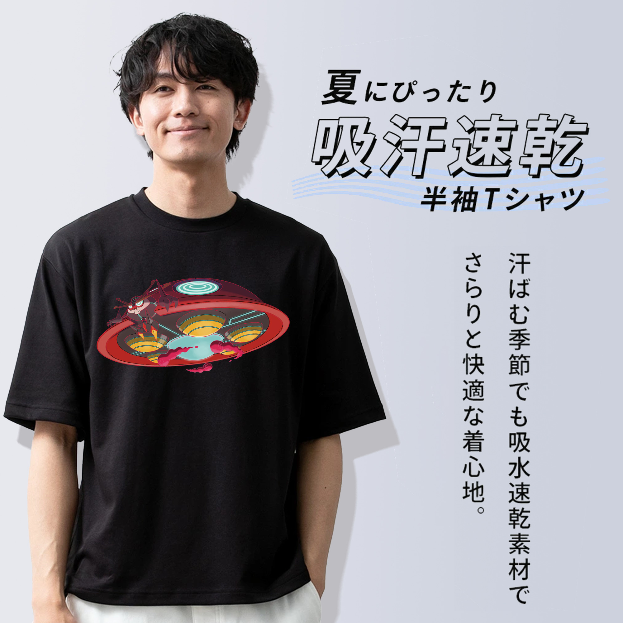 ポケットモンスター Pokémon 綿100％ メンズ半袖Tシャツ｜肌触りやわらか＆通気性