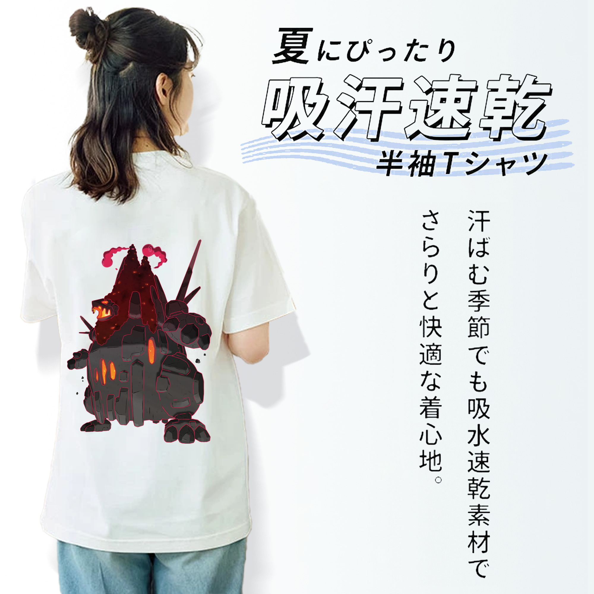 ポケットモンスター Pokémon レディース半袖Tシャツ(バックプリント)