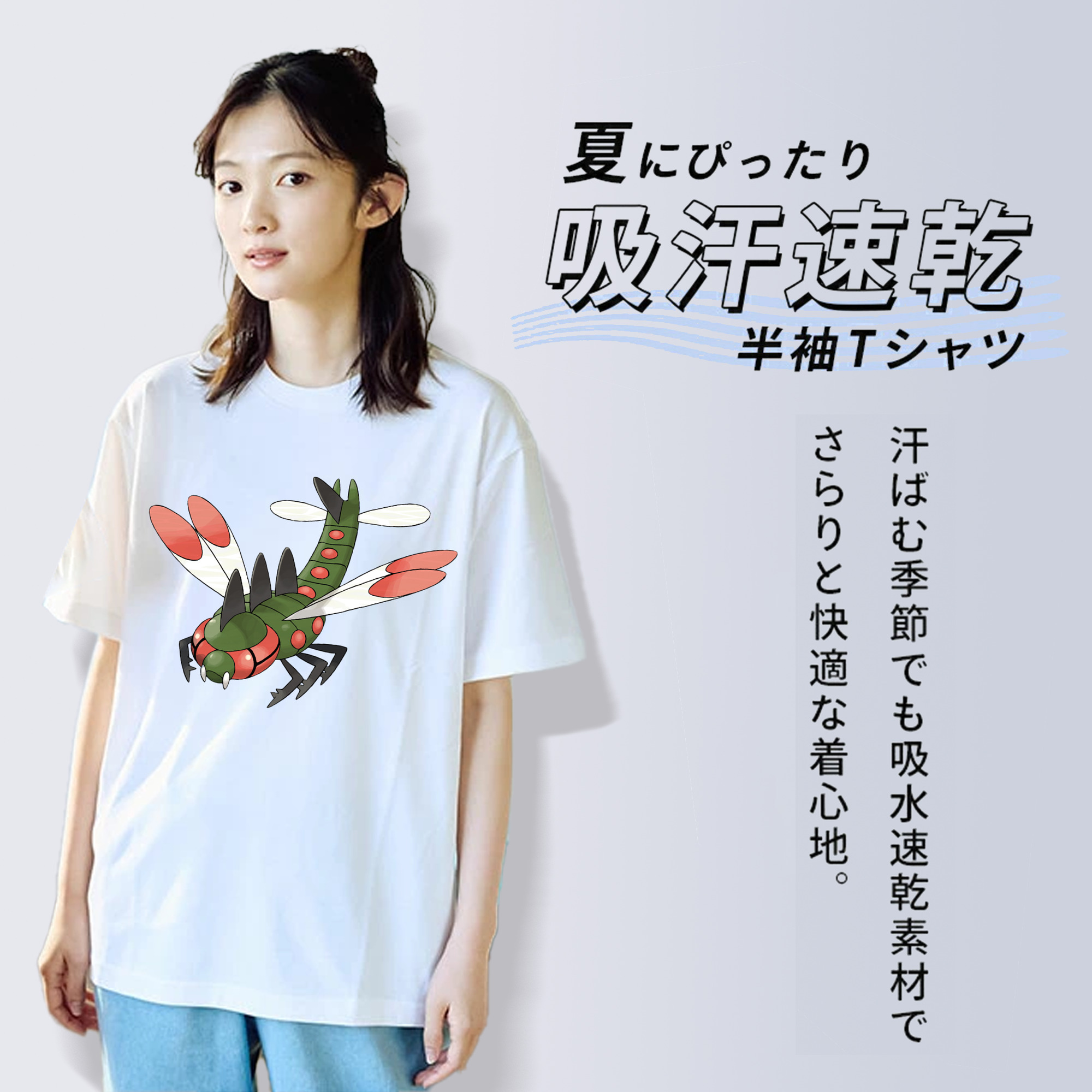 ポケットモンスター Pokémon レディースカジュアルプリントTシャツ（綿100％）