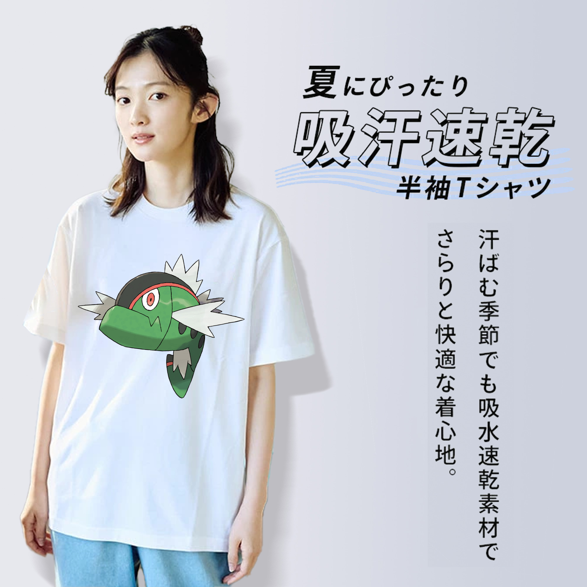 ポケットモンスター Pokémon レディースカジュアルプリントTシャツ（綿100％）