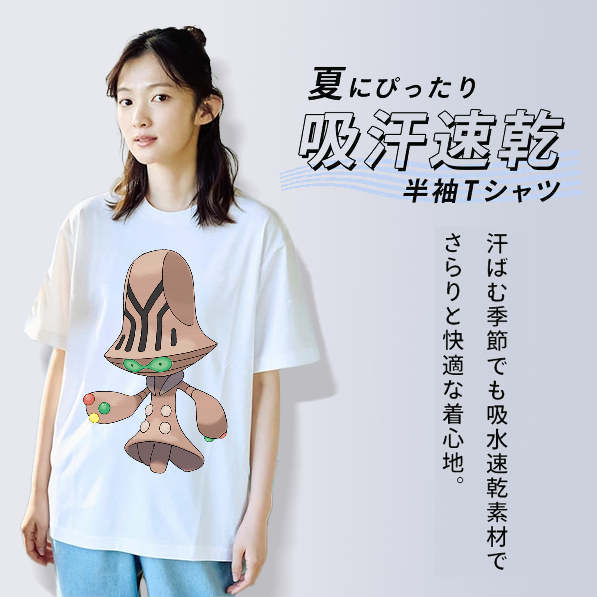 ポケットモンスター Pokémon レディースカジュアルプリントTシャツ（綿100％）