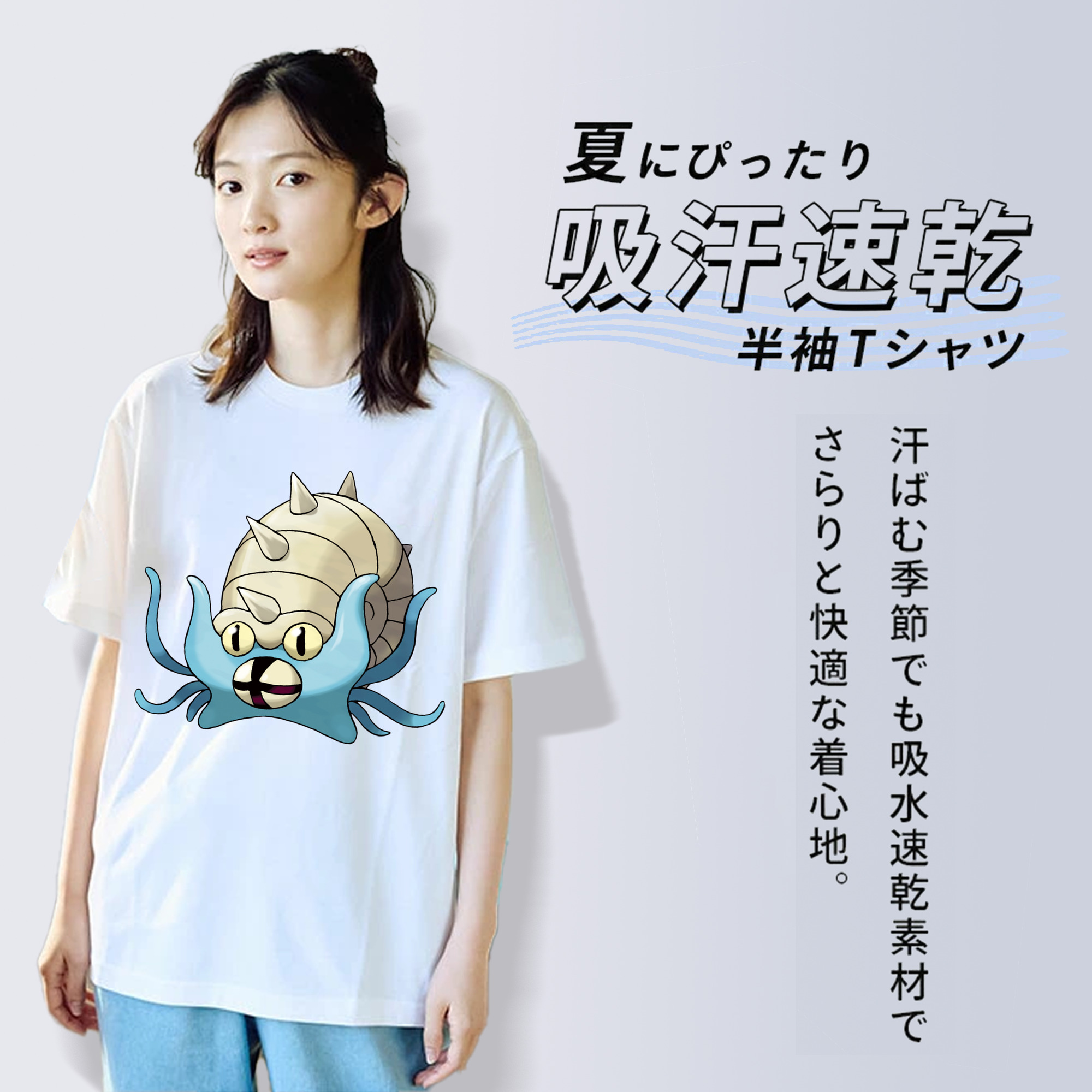 ポケットモンスター Pokémon レディースカジュアルプリントTシャツ（綿100％）