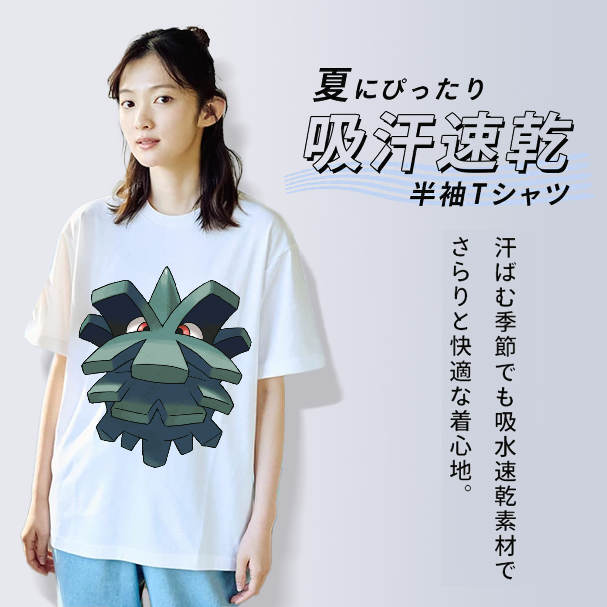 ポケットモンスター Pokémon レディースカジュアルプリントTシャツ（綿100％）