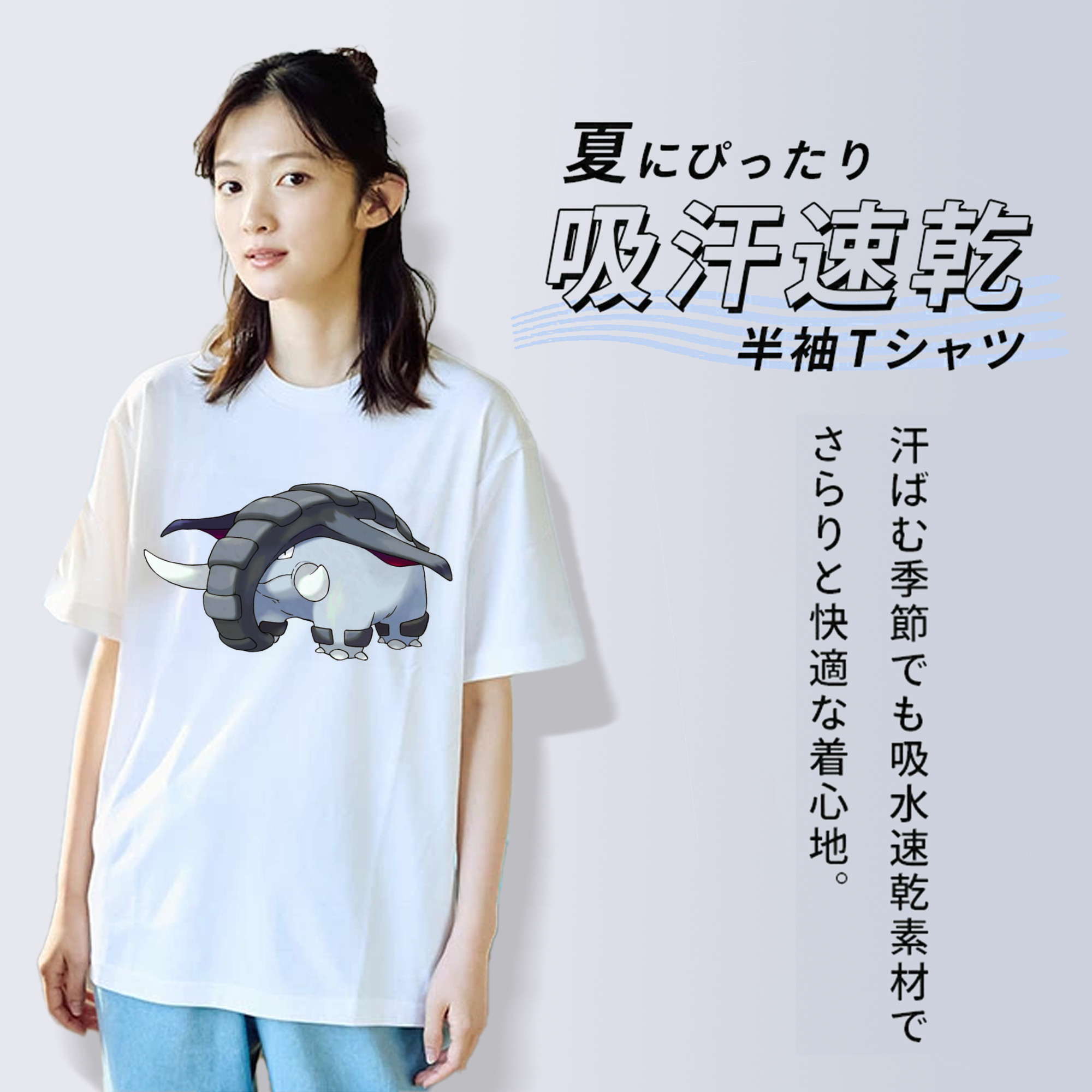 ポケットモンスター Pokémon レディースカジュアルプリントTシャツ（綿100％）