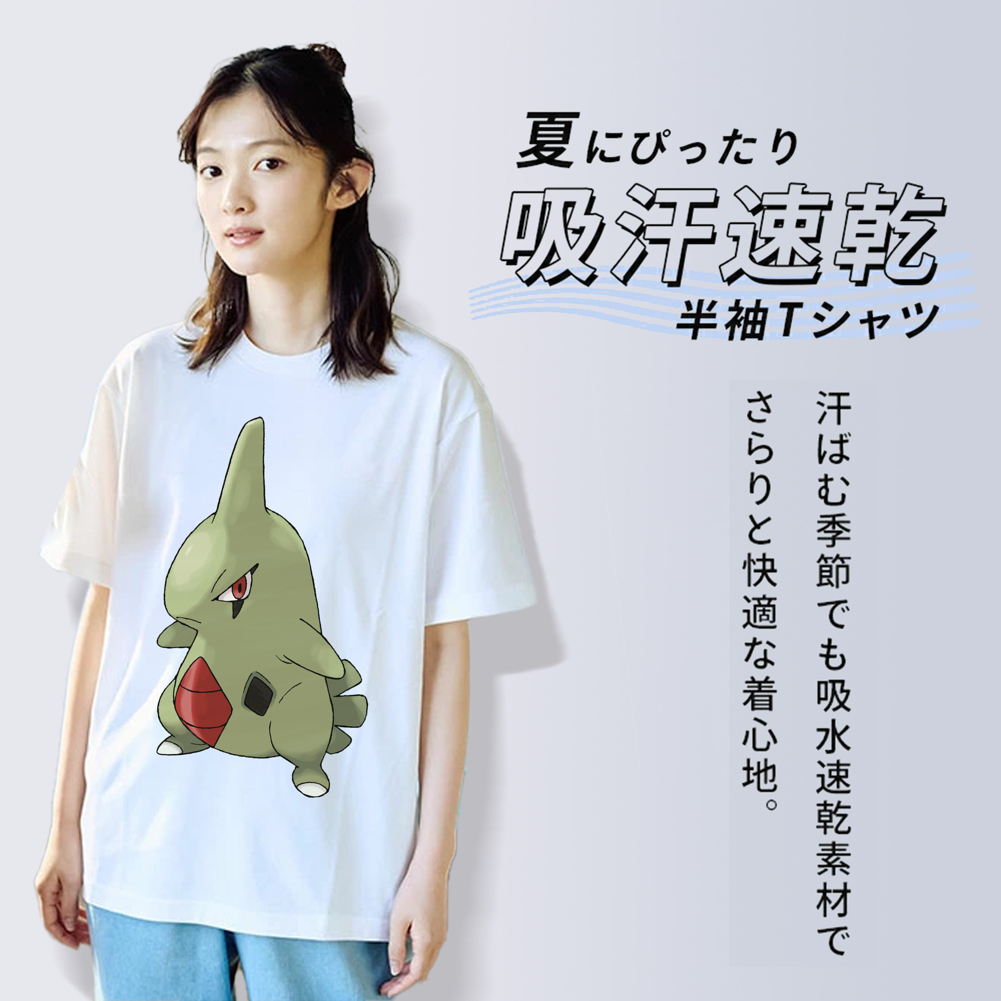 ポケットモンスター Pokémon レディースカジュアルプリントTシャツ（綿100％）