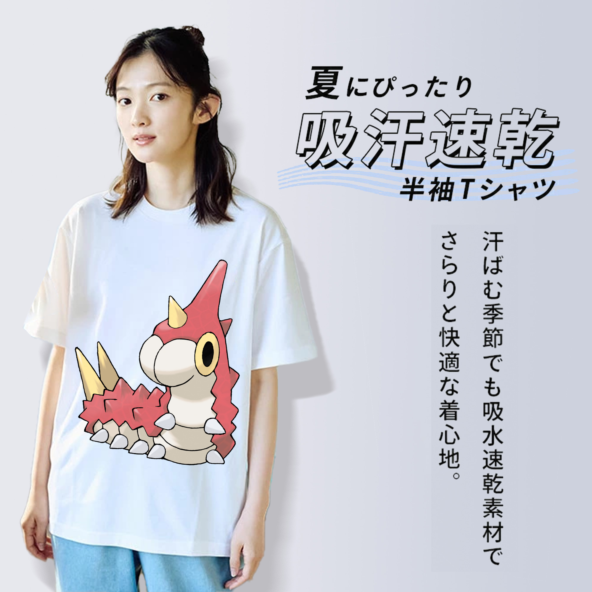 ポケットモンスター Pokémon レディースカジュアルプリントTシャツ（綿100％）
