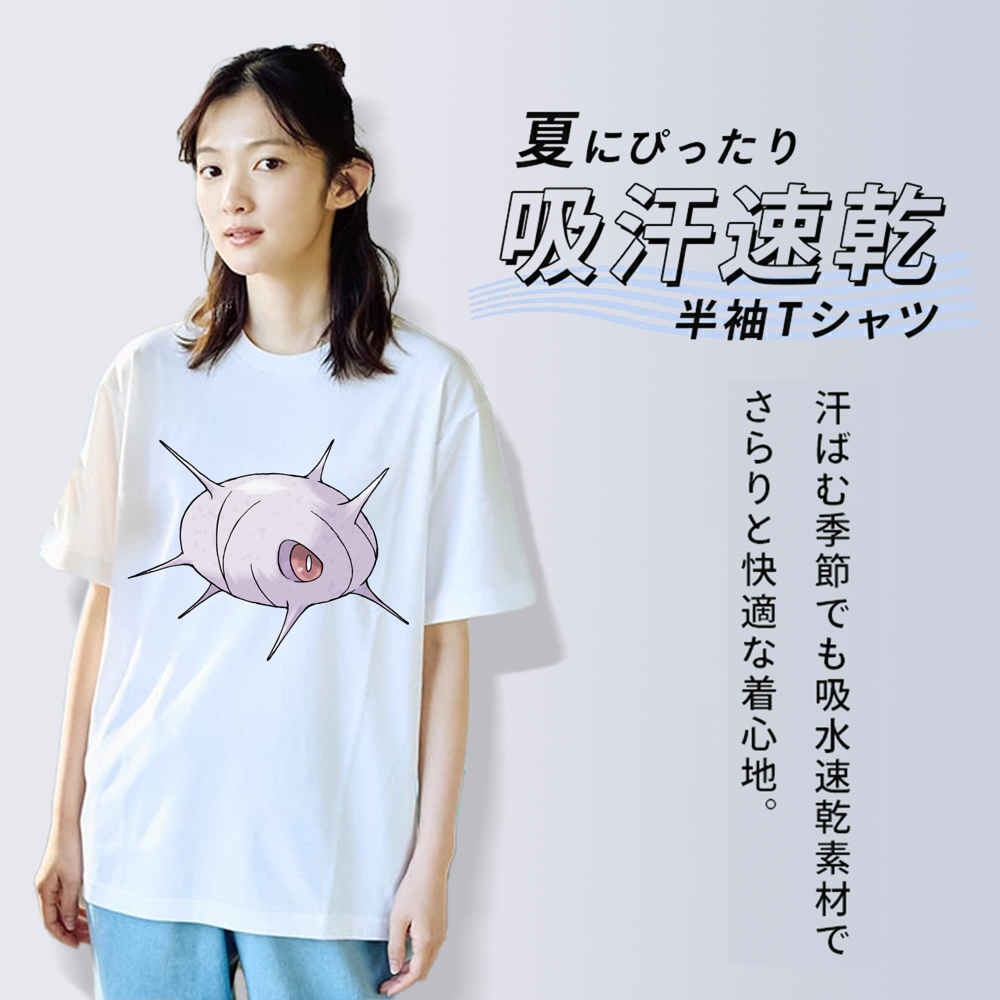 ポケットモンスター Pokémon レディースカジュアルプリントTシャツ（綿100％）
