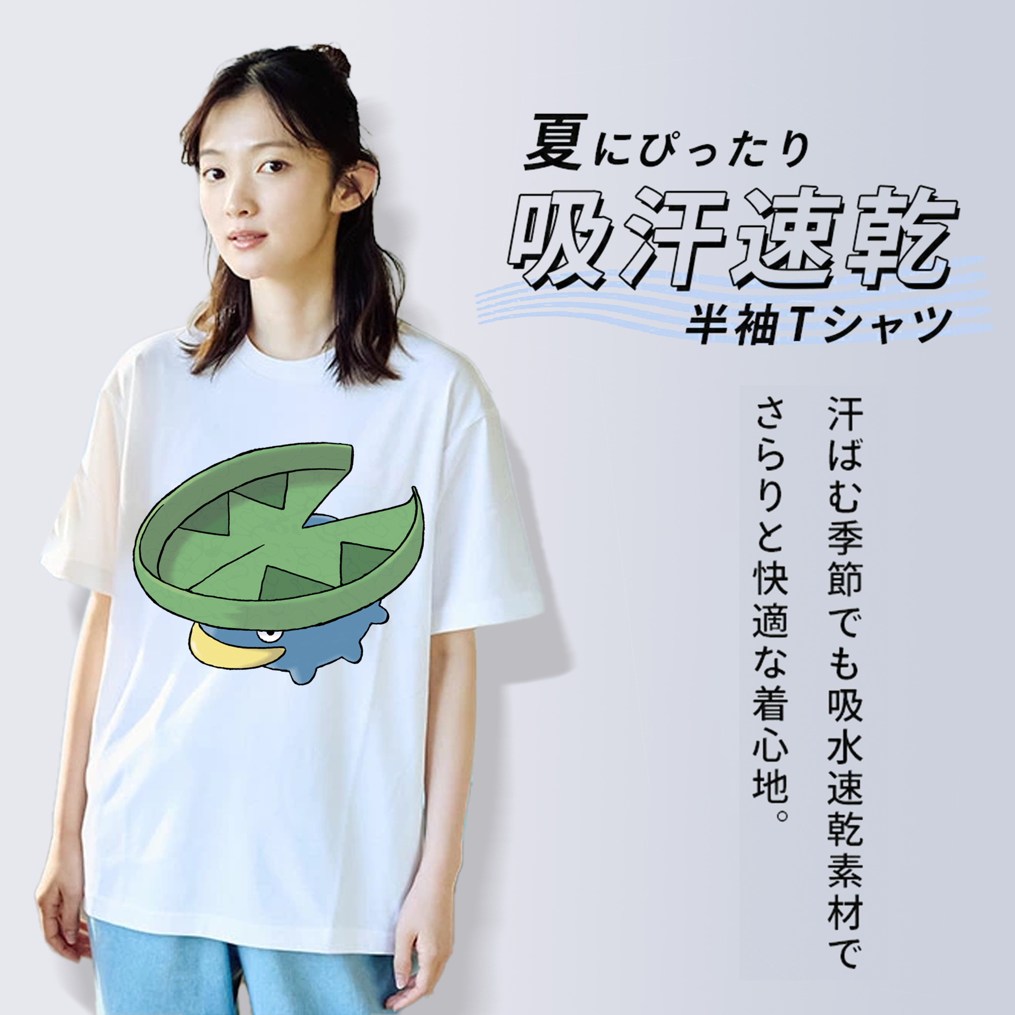 ポケットモンスター Pokémon レディースカジュアルプリントTシャツ（綿100％）